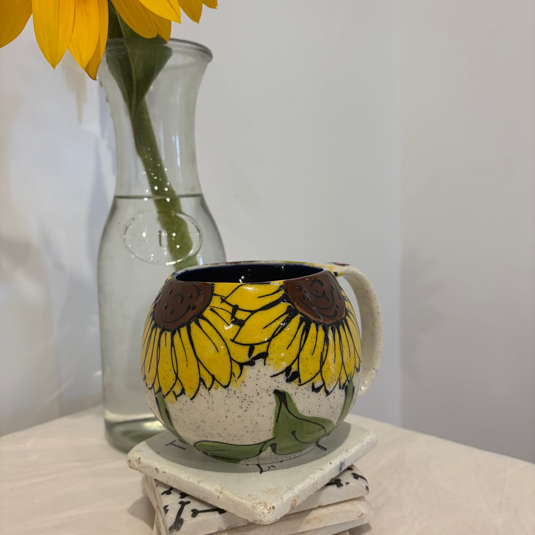 Handmade Sunflower Mugs