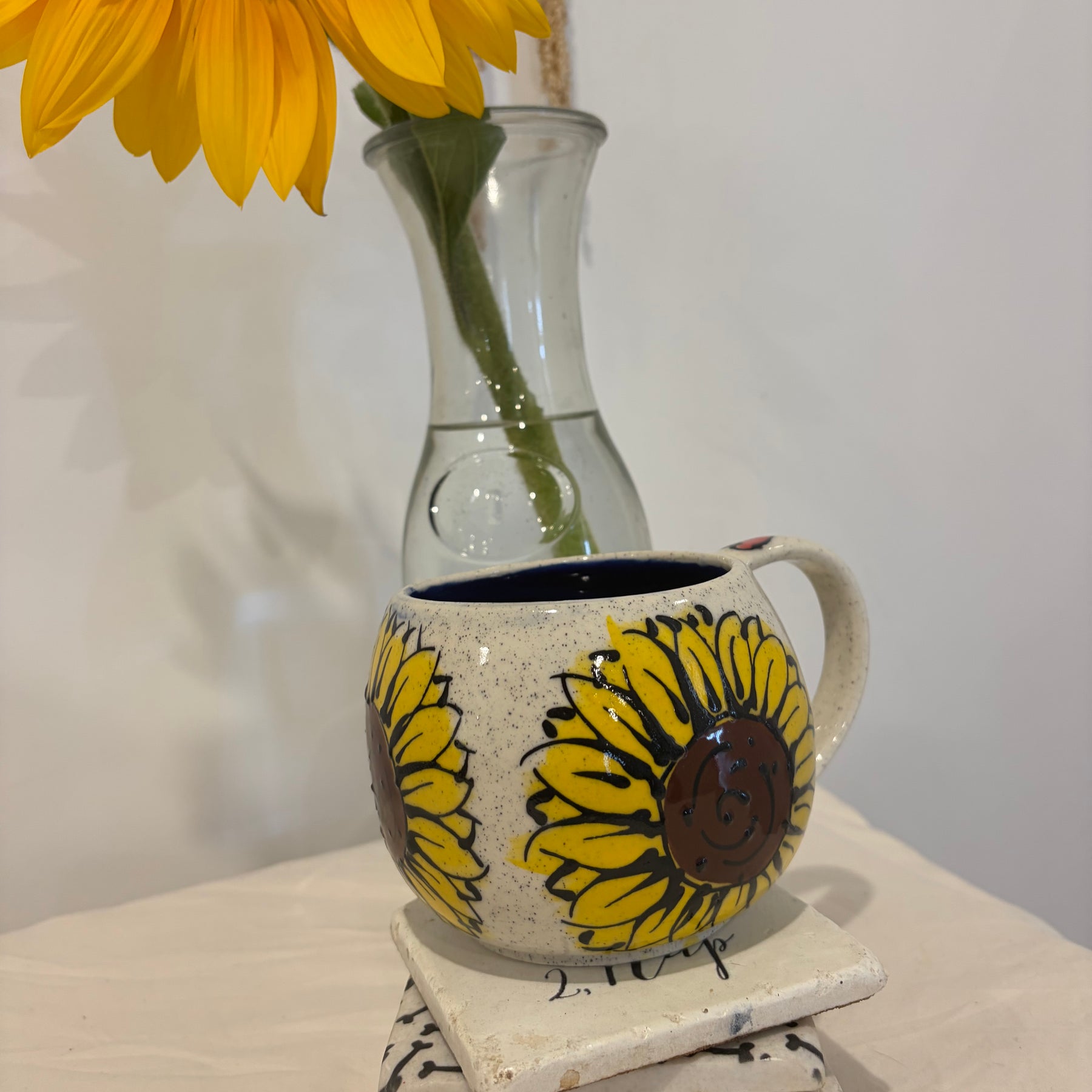 Handmade Sunflower Mugs