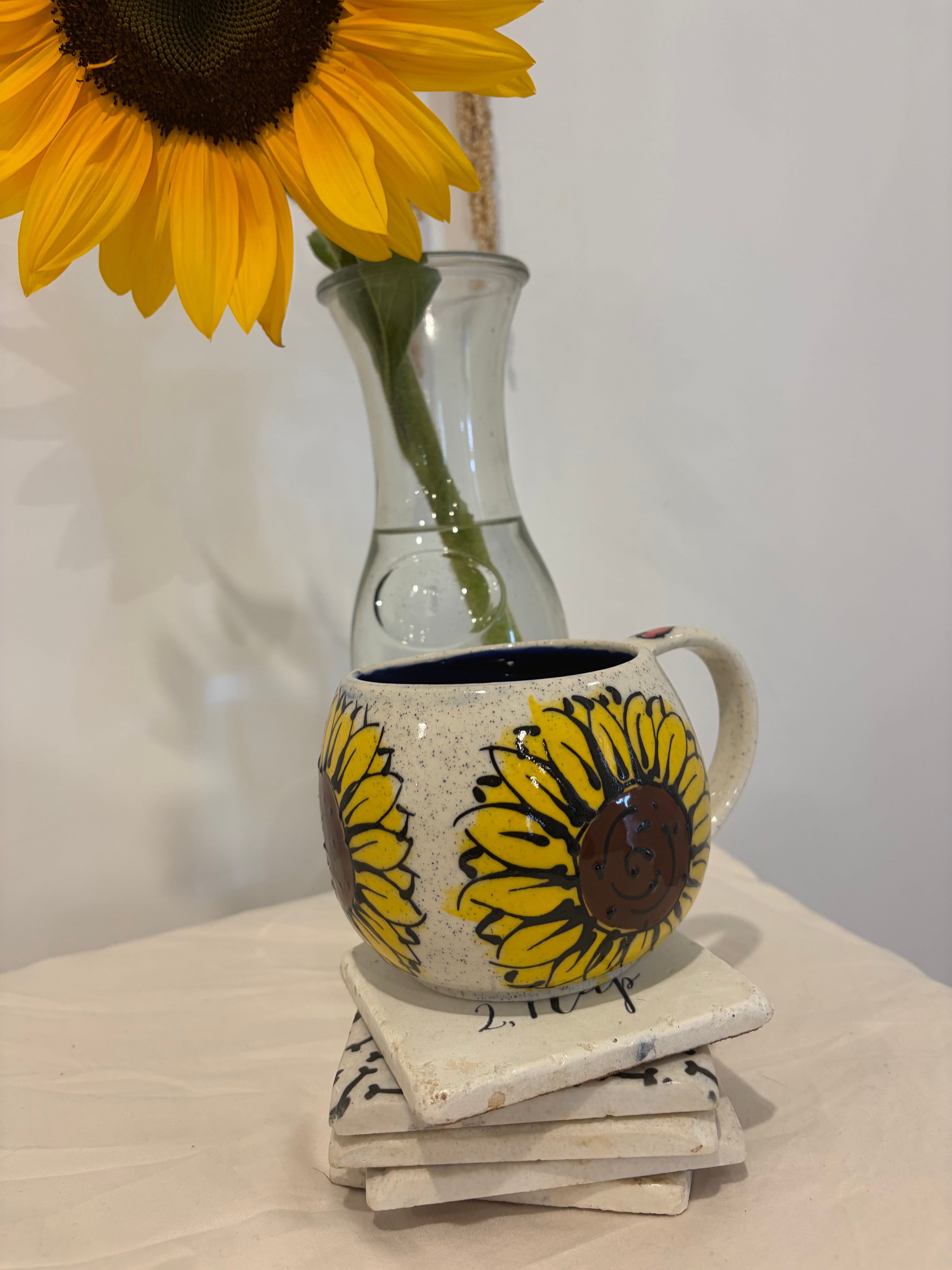 Handmade Sunflower Mugs