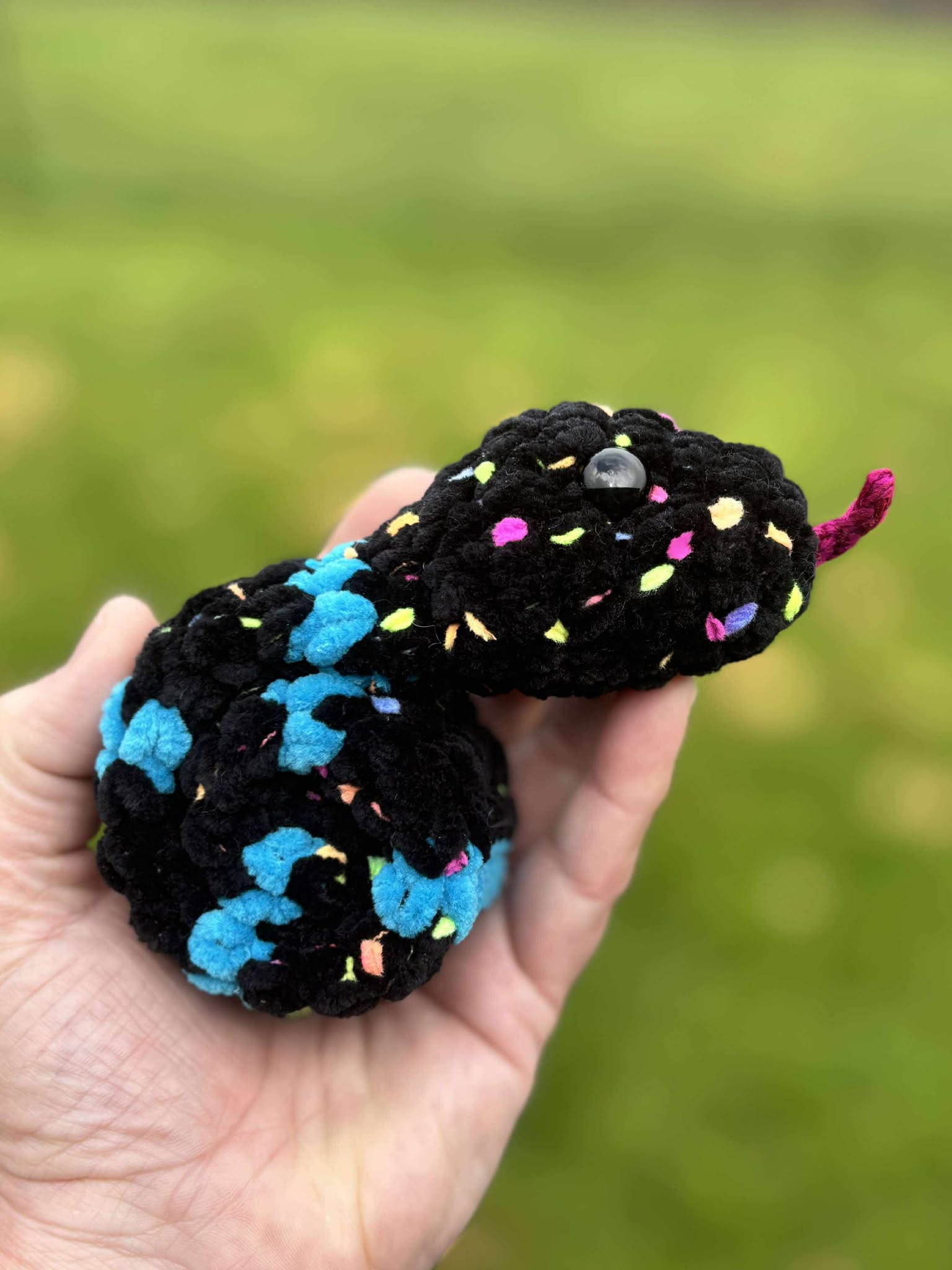 Snake Plush Fun Wrist Band Wearable Crochet Toy Set #2