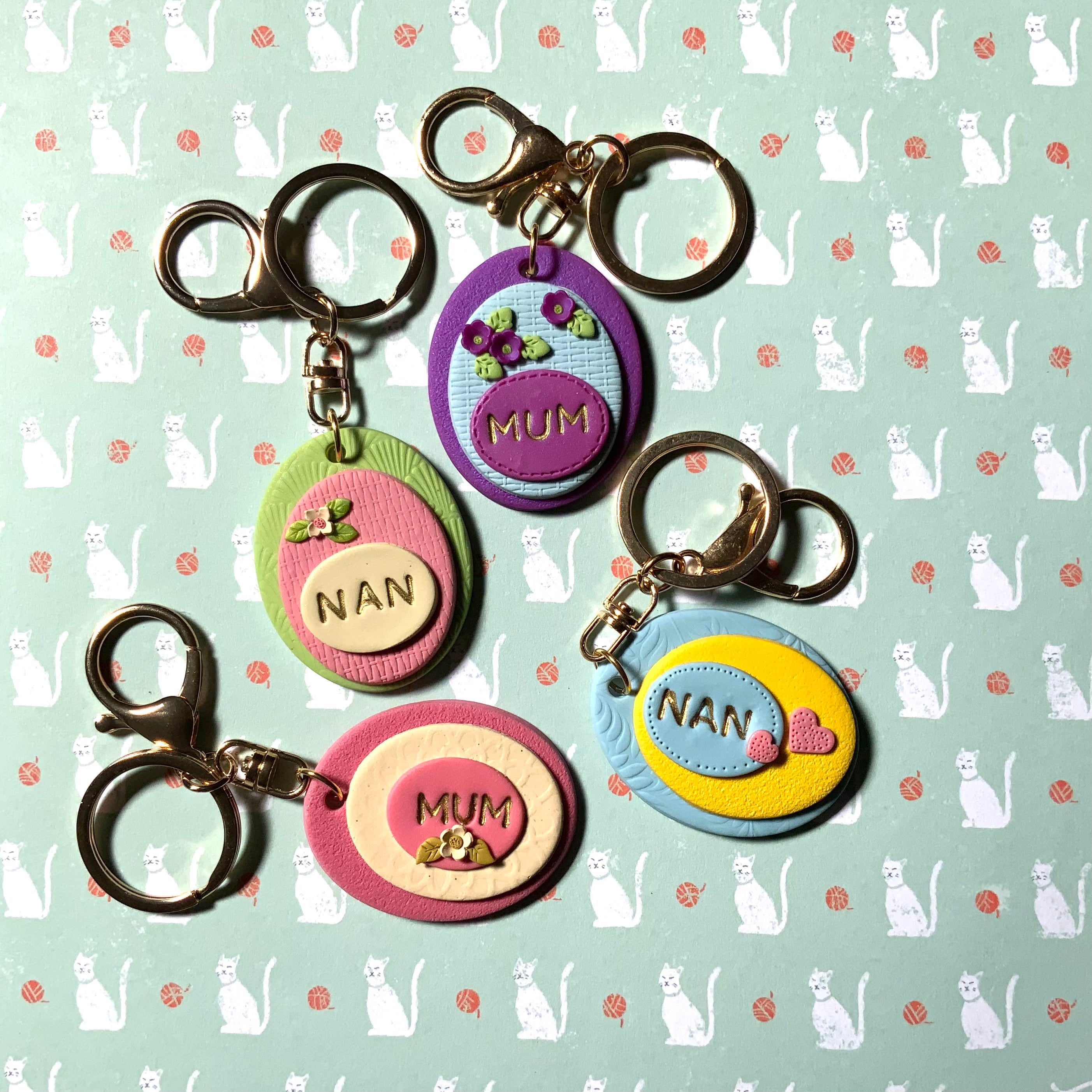 Not-So-Basic Basics | Keyrings For Her | Handmade Polymer Clay