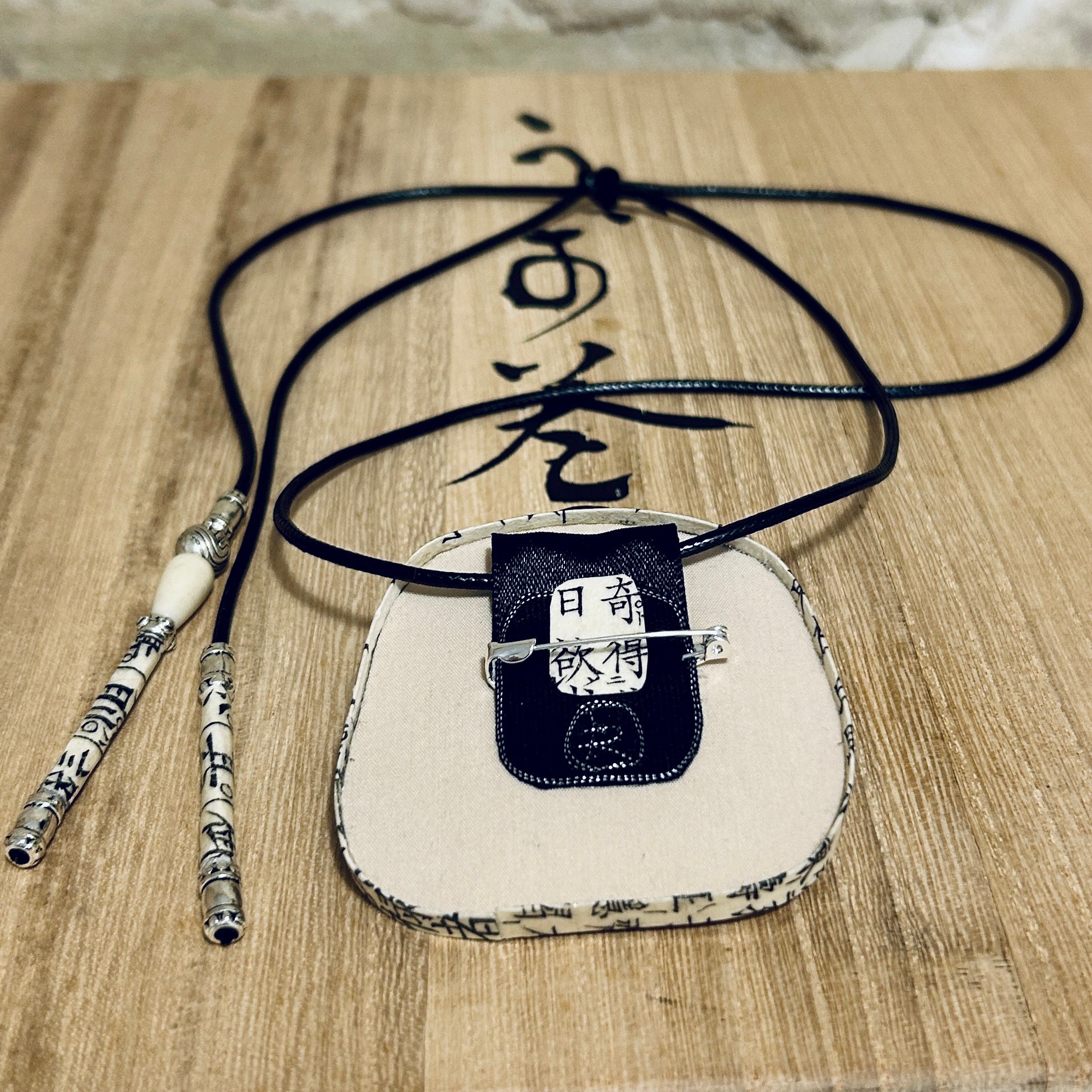 Miniature Magpie Art Pendant Necklace Brooch-6cm x 6.5cm