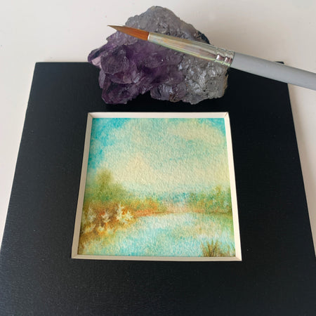 Mini Abstract Landscape Hand-painted Watercolour Artwork