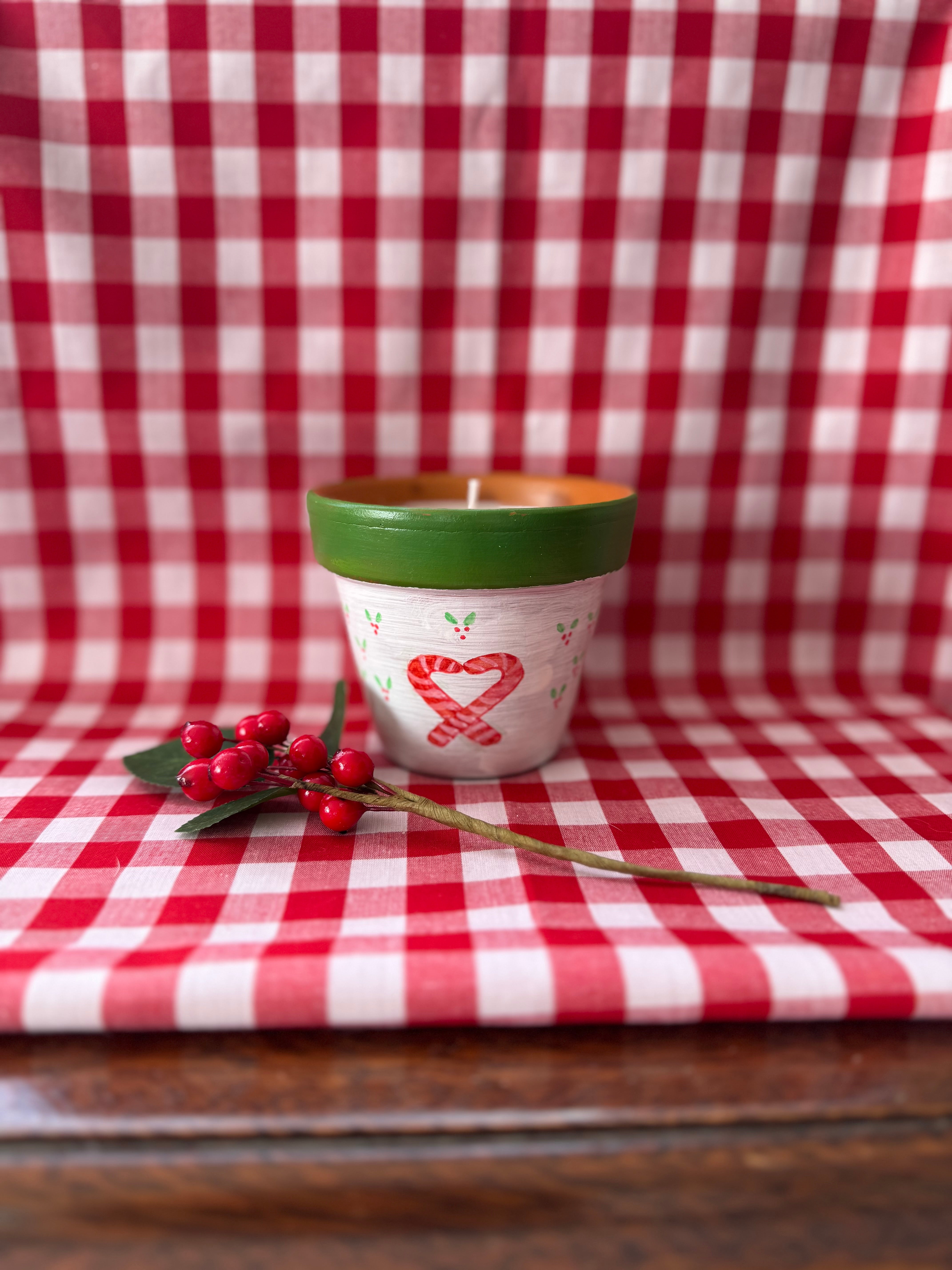 Scented Christmas Potted Soy Candles