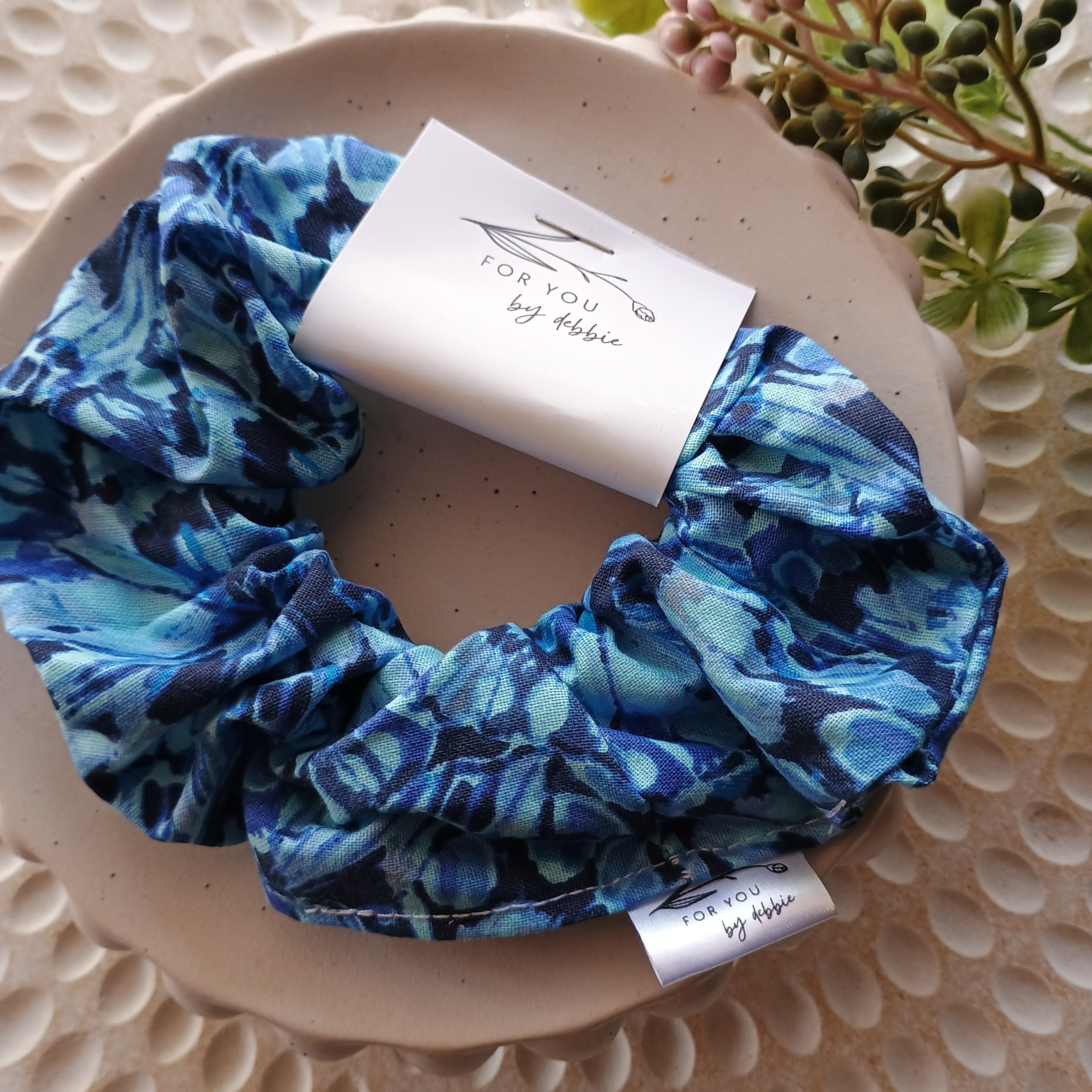 Handmade hair scrunchies- assorted colours