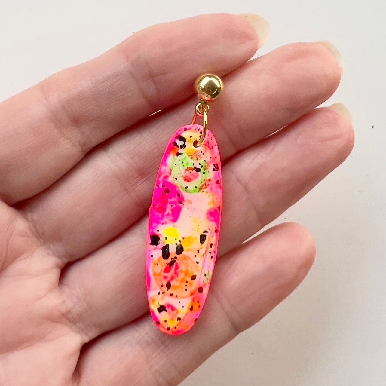 Earrings~Hand Painted Polymer Clay Dangles