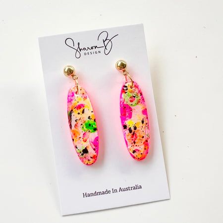 Earrings~Hand Painted Polymer Clay Dangles