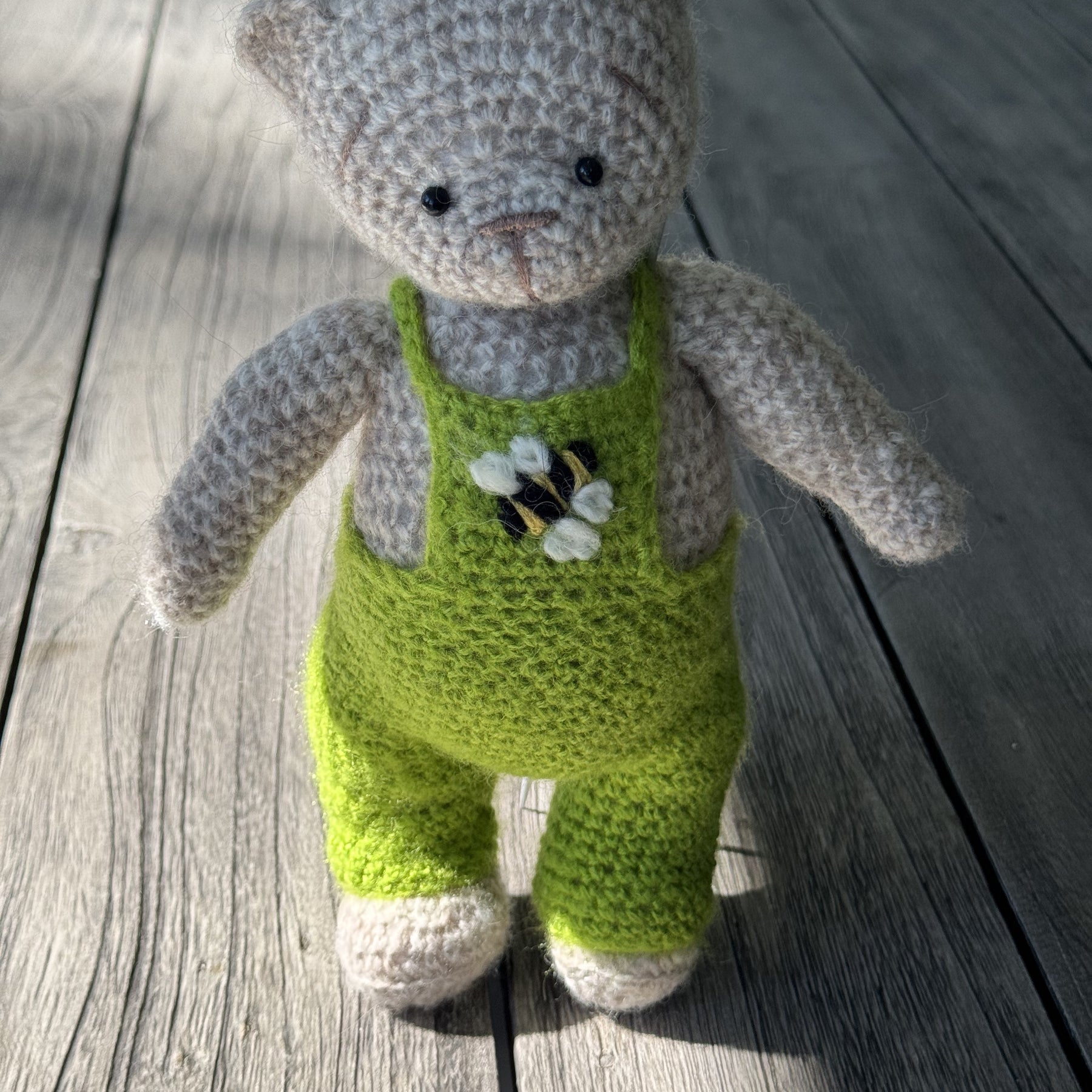 Handmade Amigurumi Bear with Two Outfits Toy 🐻🐰