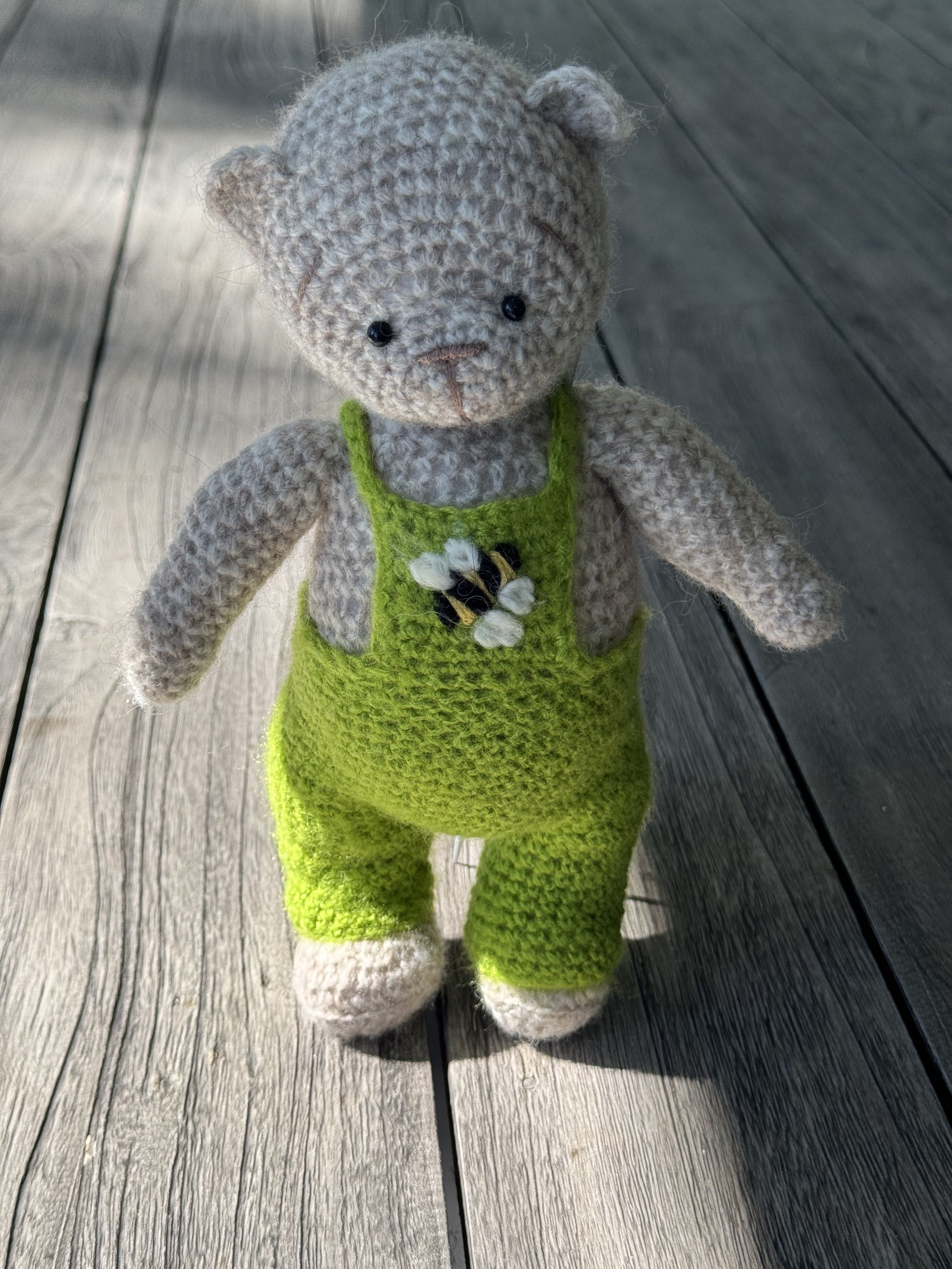 Handmade Amigurumi Bear with Two Outfits Toy 🐻🐰