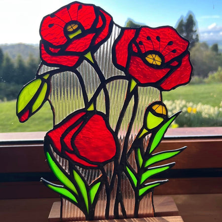 Poppy sun catcher