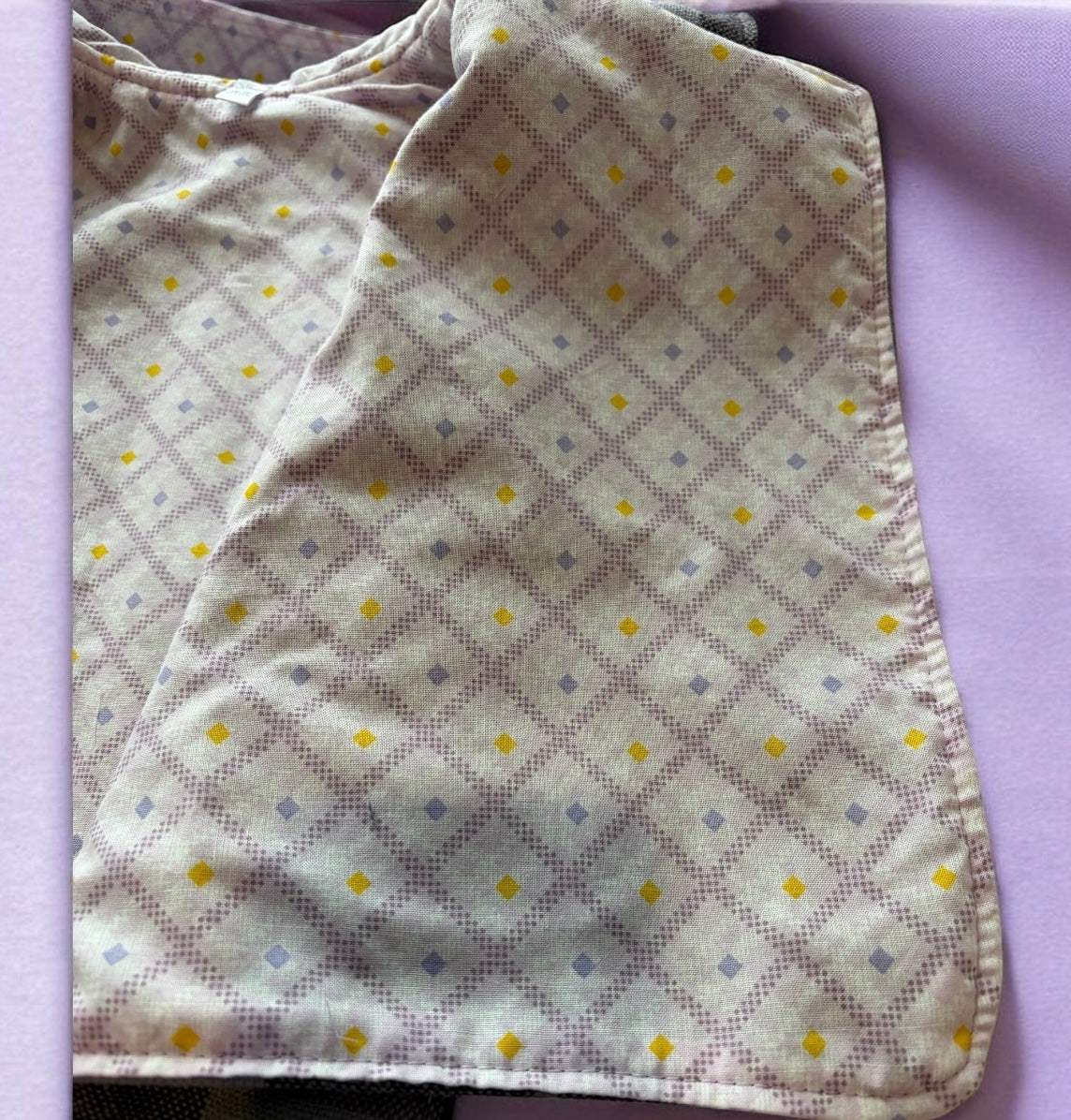 Purple Check Upcycled Pure Wool Vest 12-18 mths