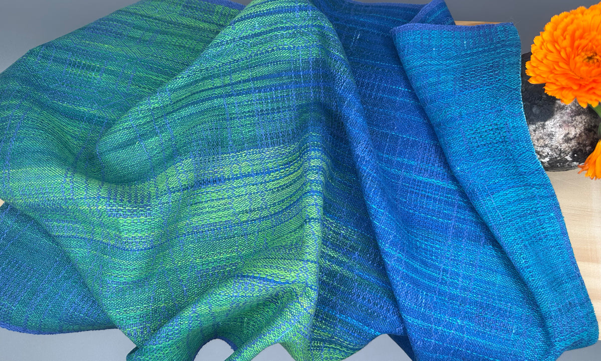 Hand-Dyed and Handwoven Linen/Cotton Tea Towels