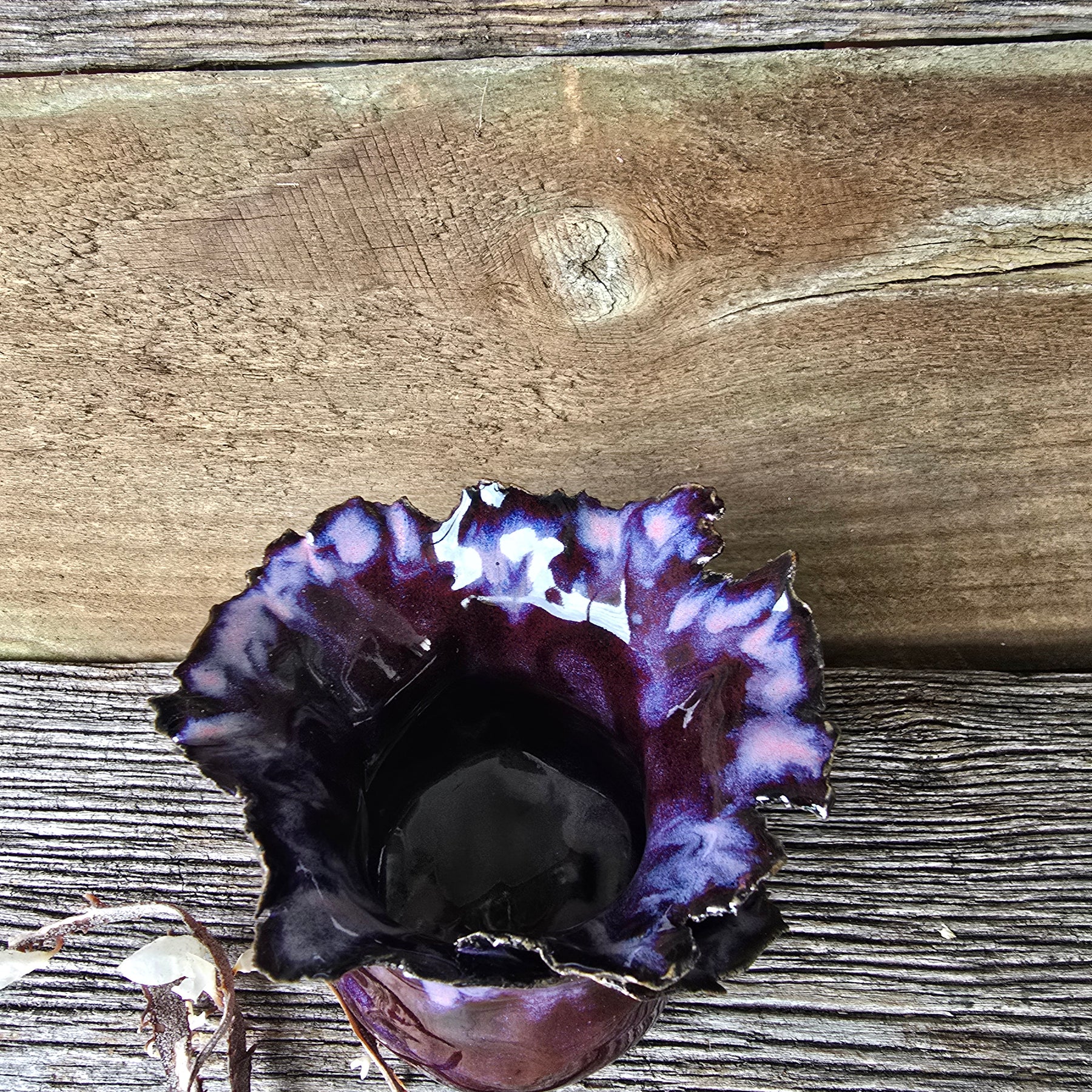 Stunning purple petal vase