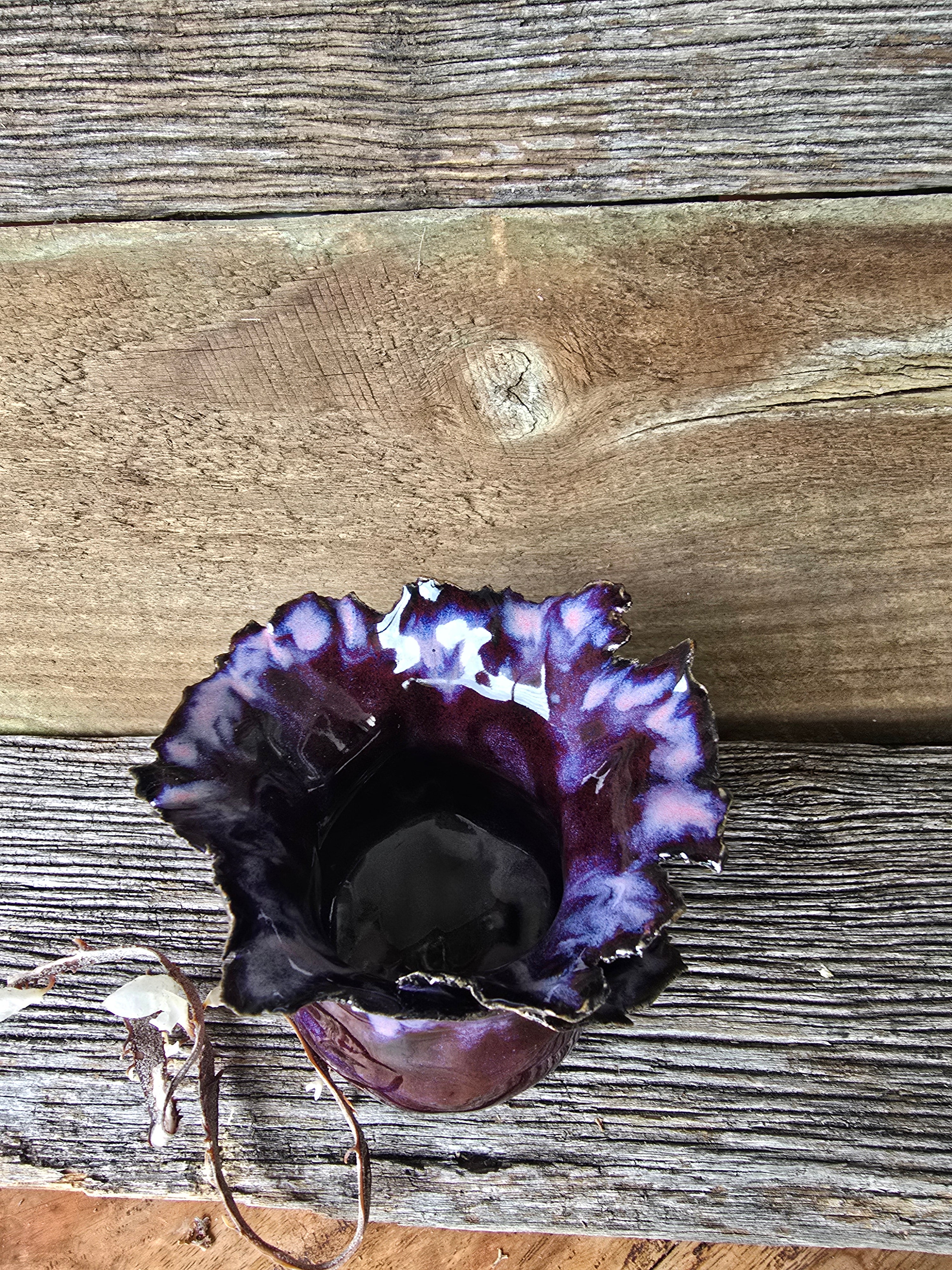 Stunning purple petal vase