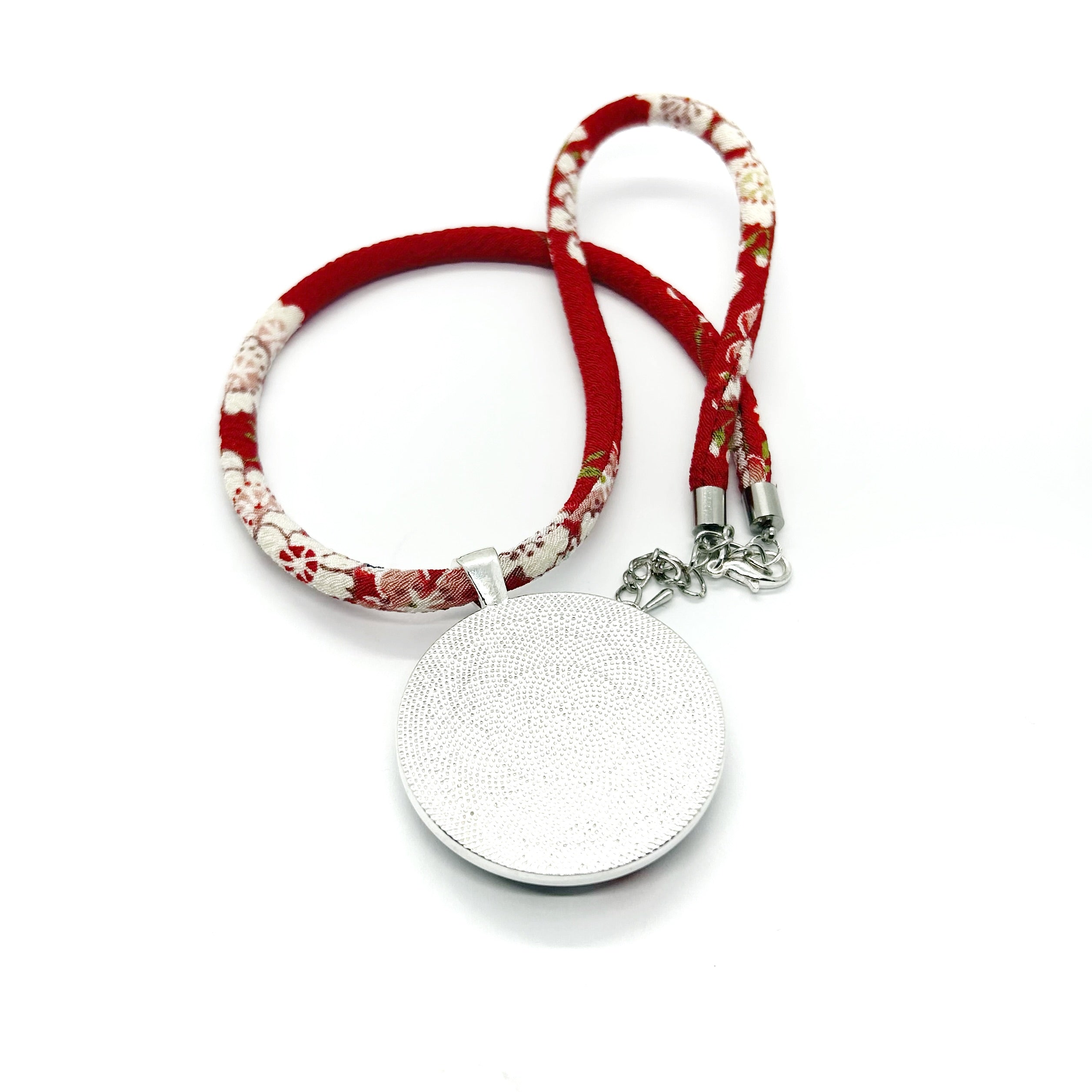 Kimono Pendant Necklace - Ume Red