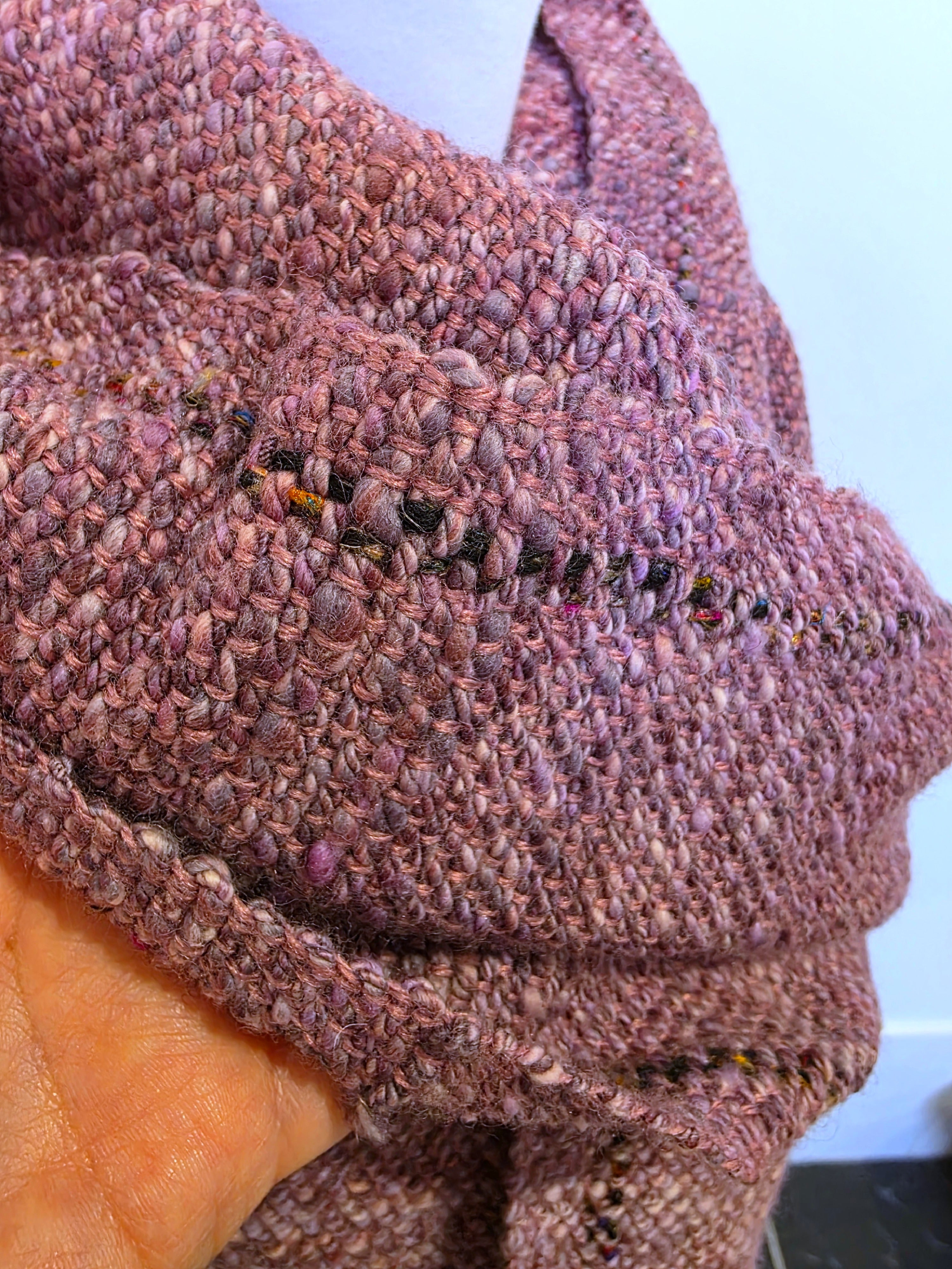 Hand Spun and Hand Woven long scarf