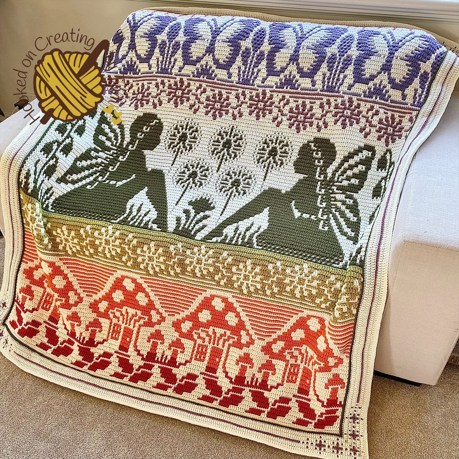 Handmade | Crochet | Heirloom | Blanket | Acrylic | Fairy Dust