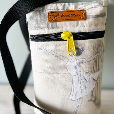 Upcycled Cotton Canvas Dual Cross-Body Phone Pouch