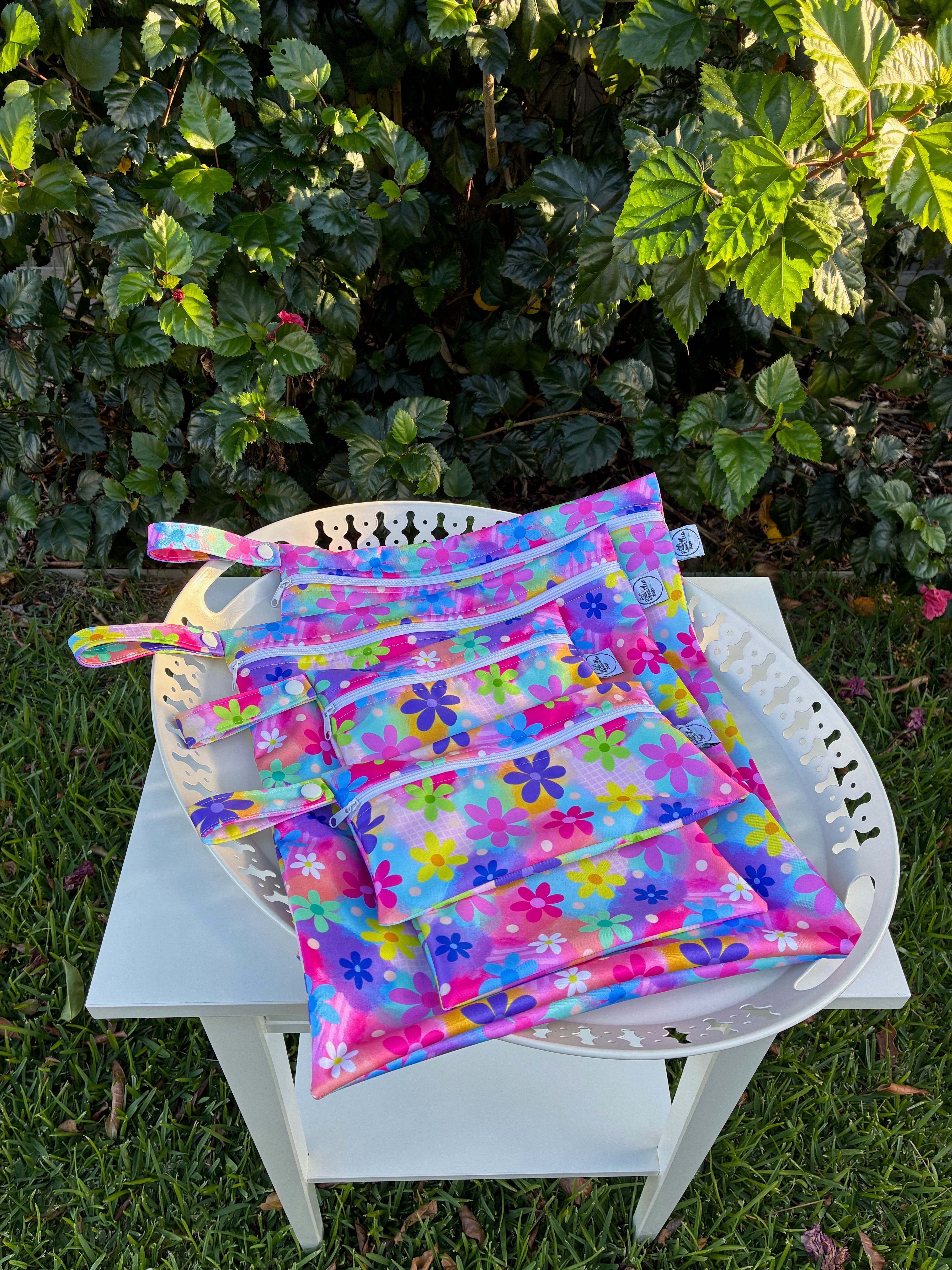 READY MADE Water-resistant wet bags - Bittersweet Spring (Wonderland Design Co)