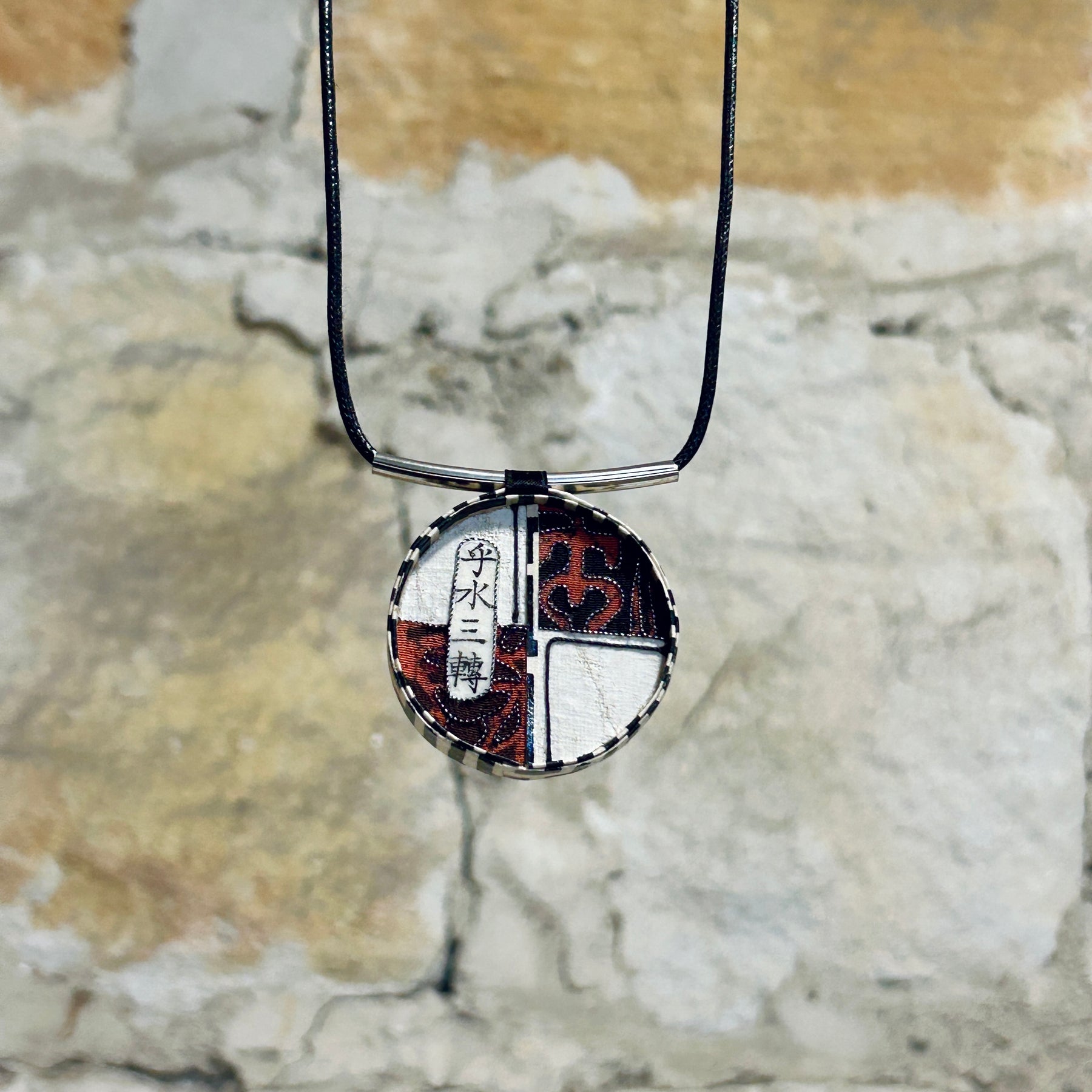Pendant Necklace - Double Sided Design Japanese Inspired - APE-49