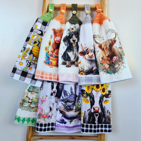 Kitchen Hand Towel | Hanging | Polyester Microfibre | SINGLE LAYER | 9 Styles - 19 - 27