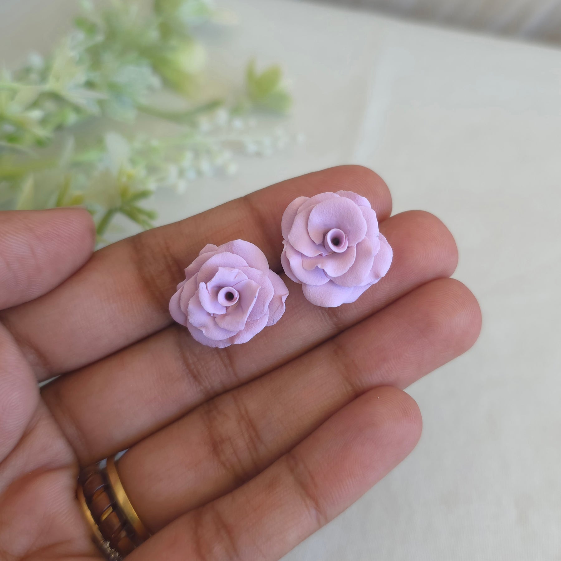 Blush Rose Polymer Clay Earrings | Handmade Floral Studs & Dangles | Romantic Flower Jewellery | Gift for Her