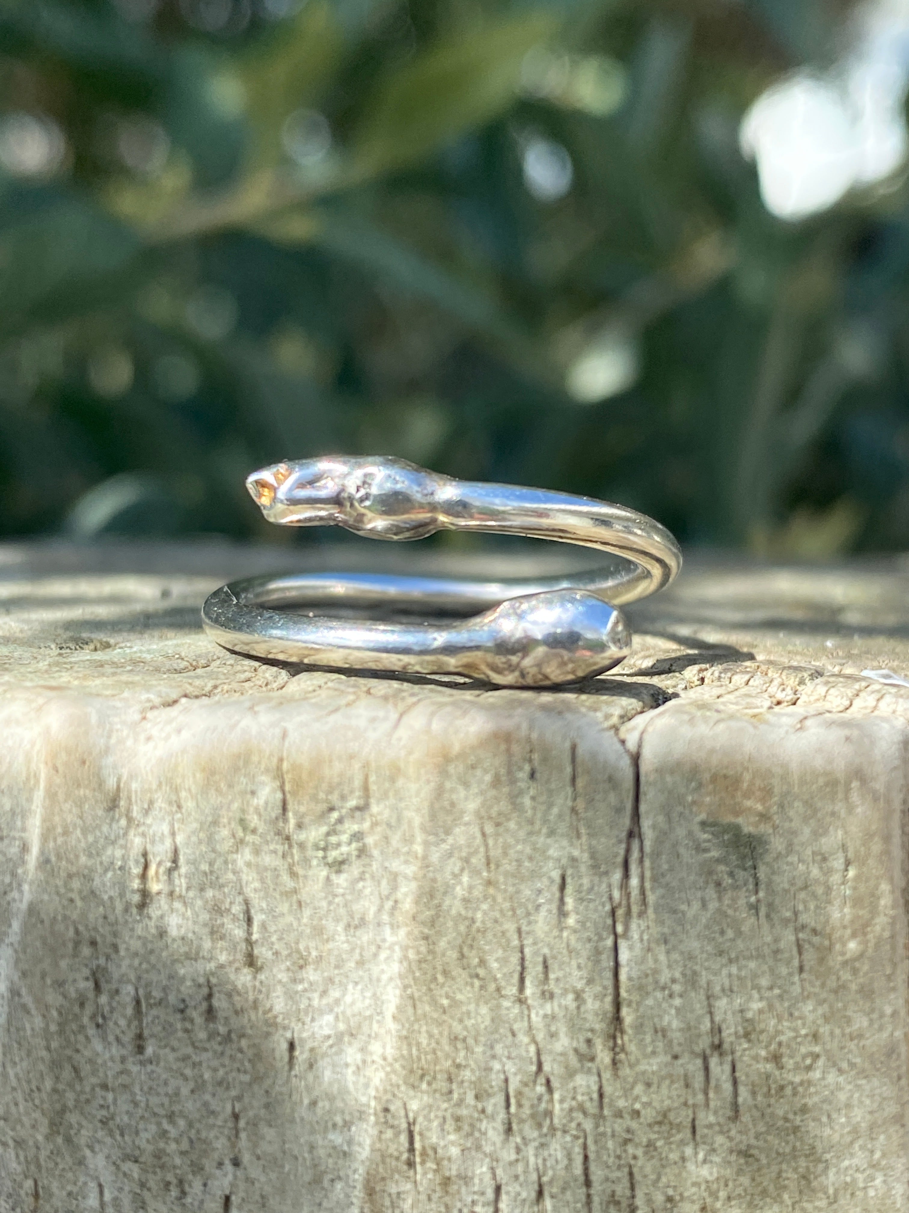 Water Cast Open Ring – Sterling Silver – Size N