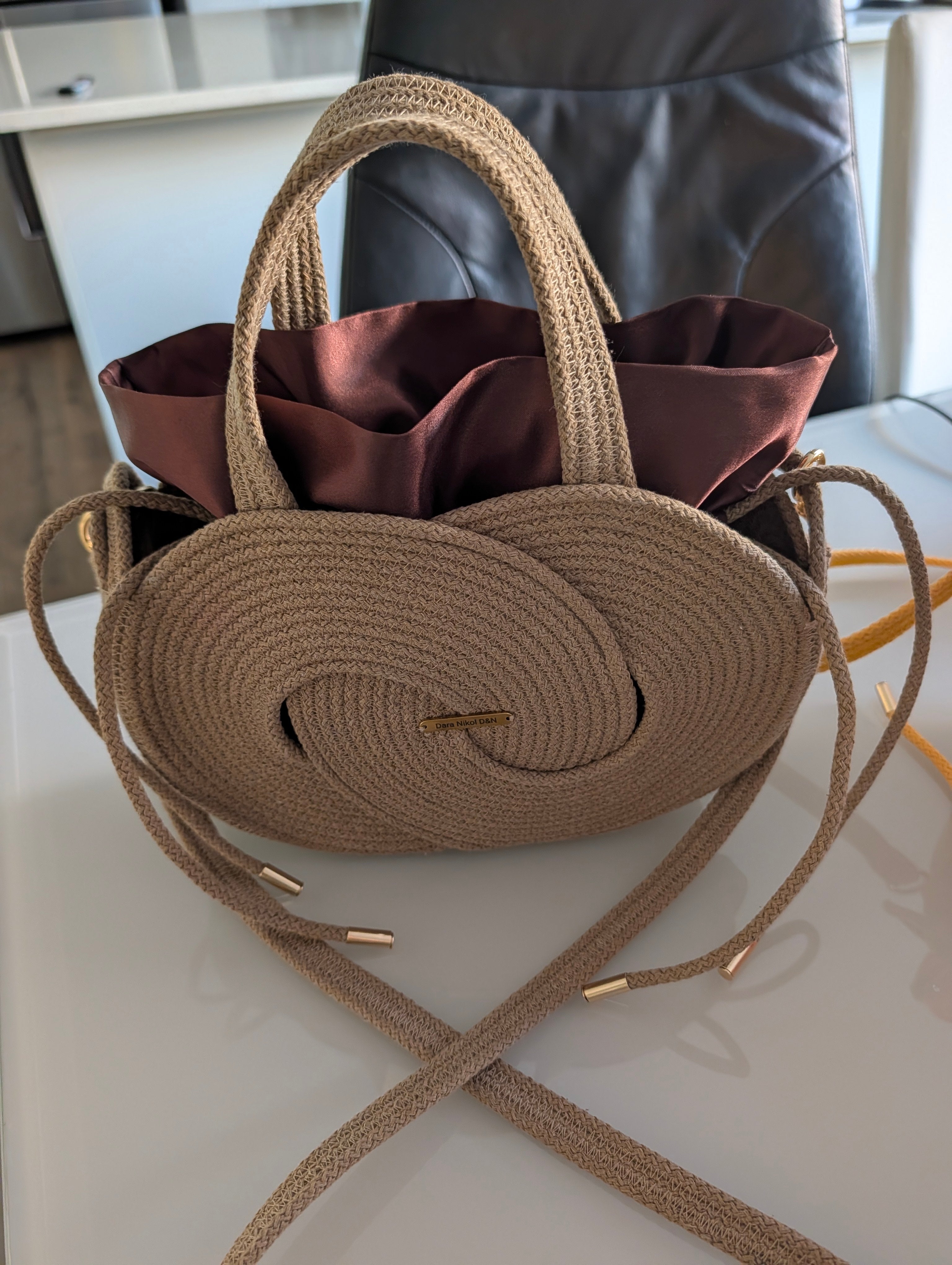"Infinity" (S) Handmade Cotton Cord Bag