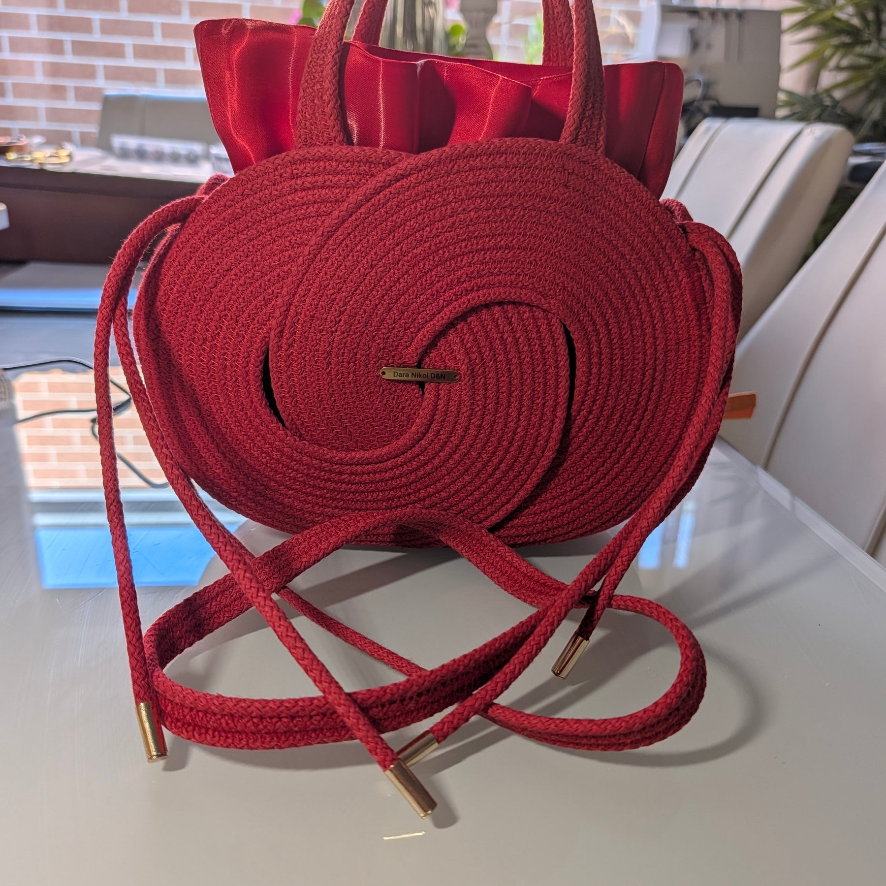 "Infinity" (S) Handmade Cotton Cord Bag