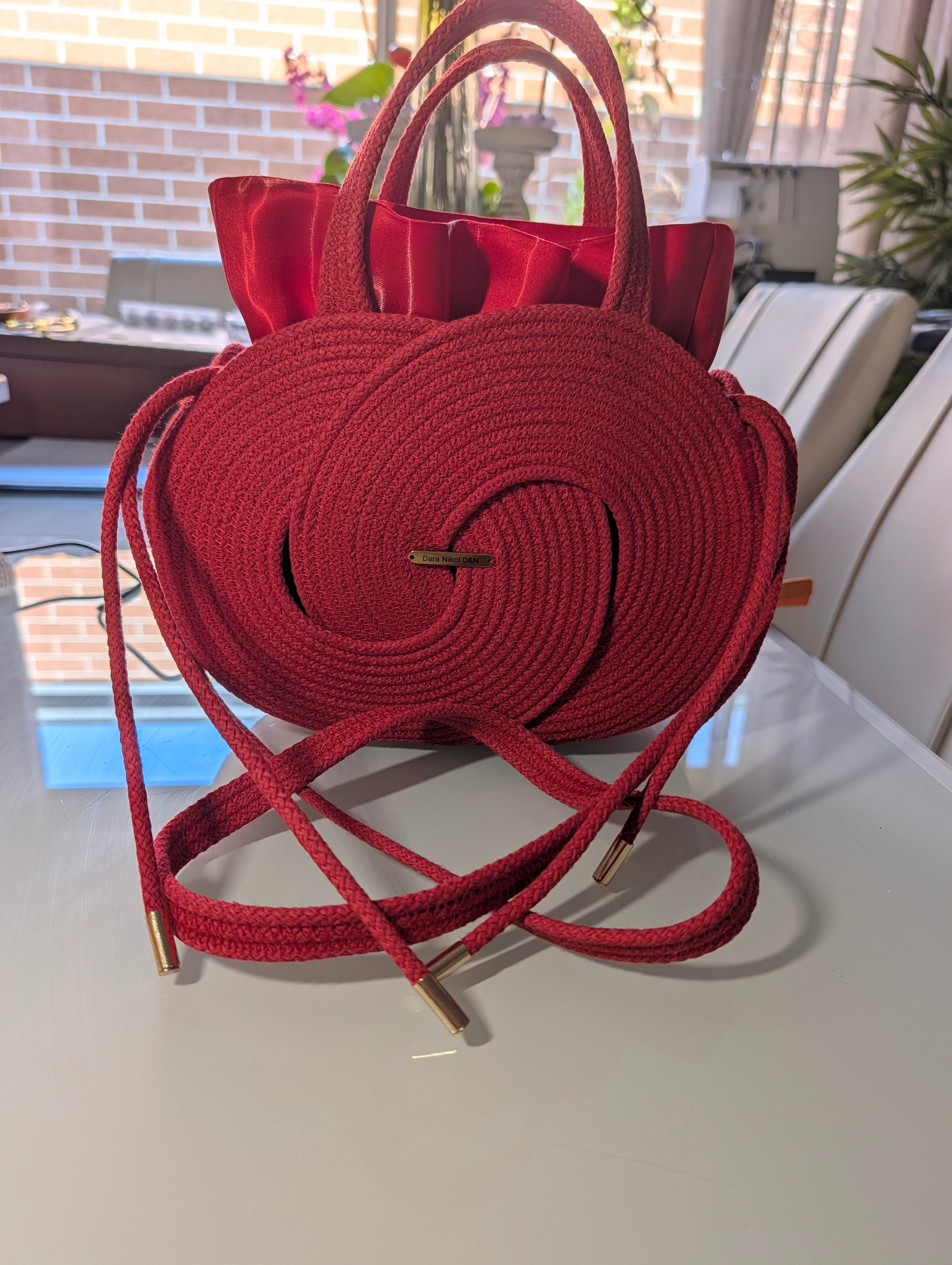 "Infinity" (S) Handmade Cotton Cord Bag