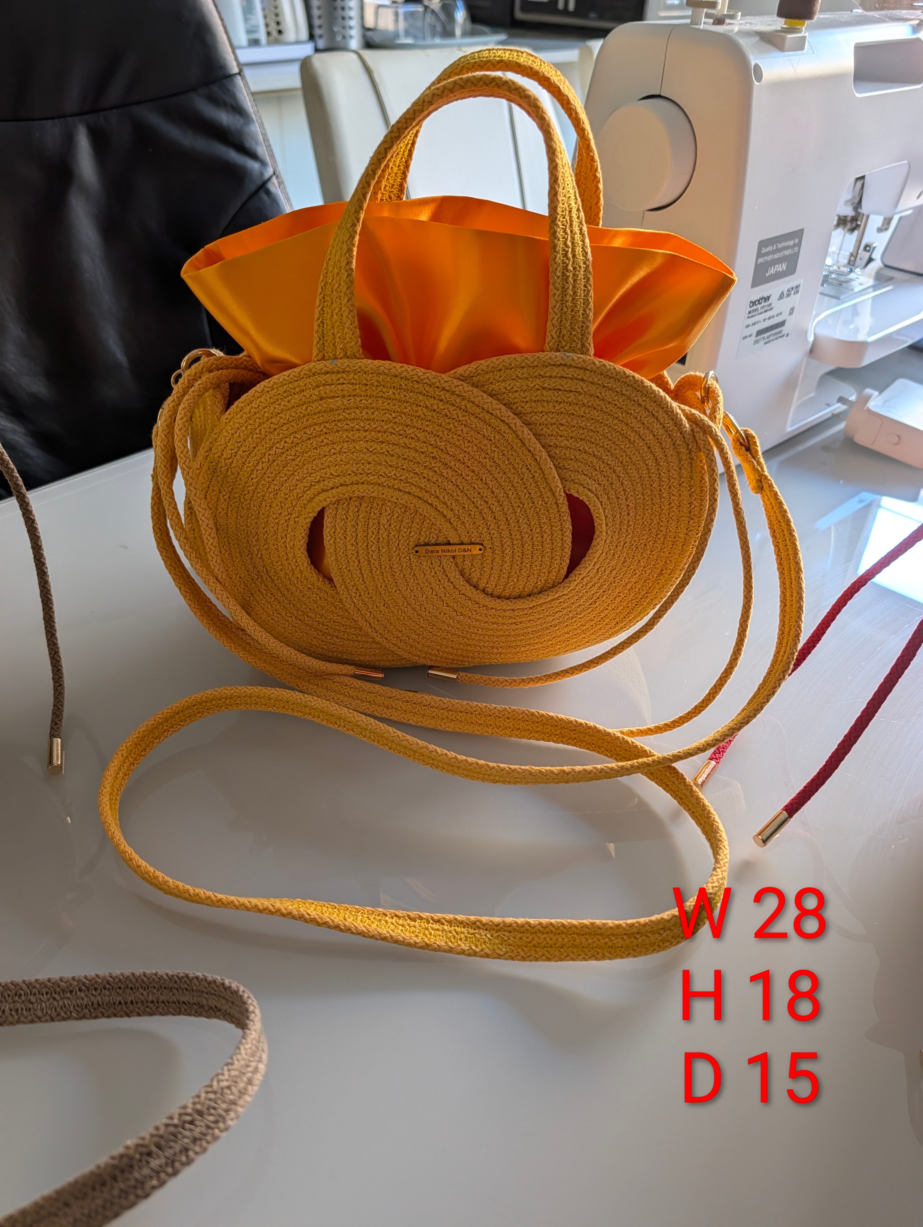 "Infinity" (S) Handmade Cotton Cord Bag