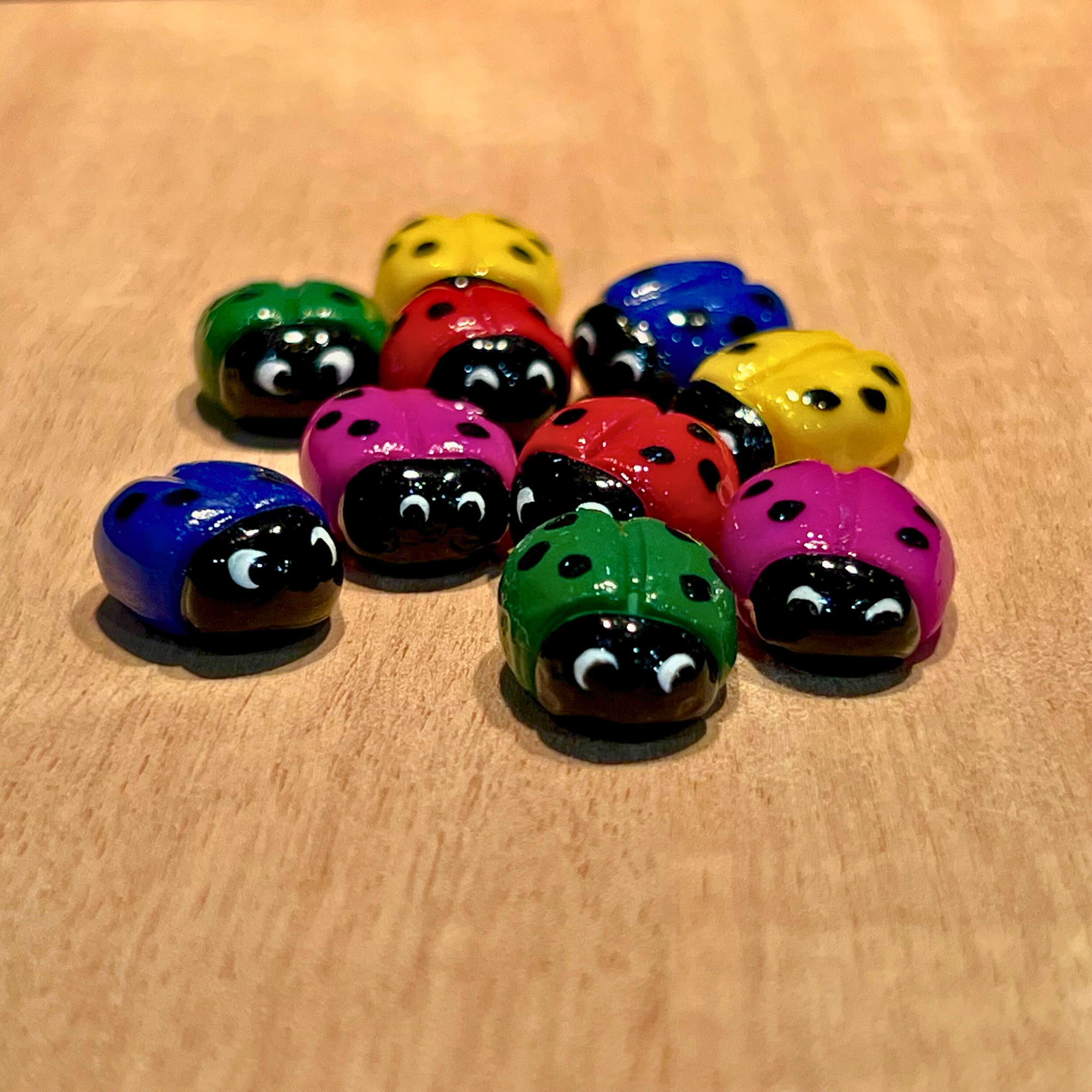 Ladybugs - polymer clay set of 10