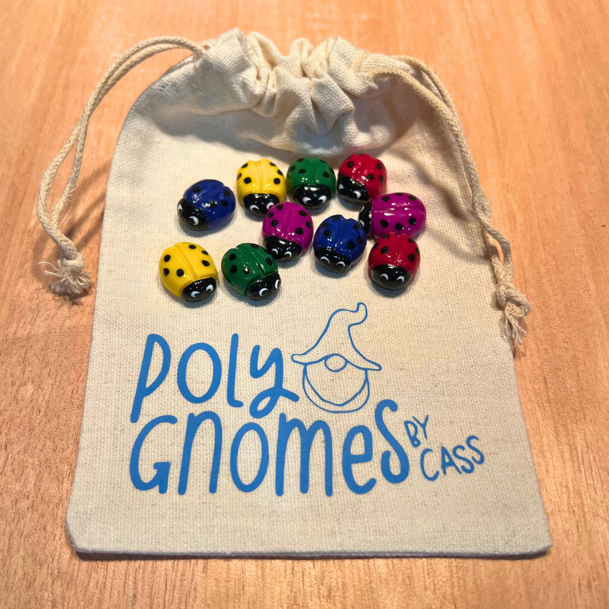 Ladybugs - polymer clay set of 10