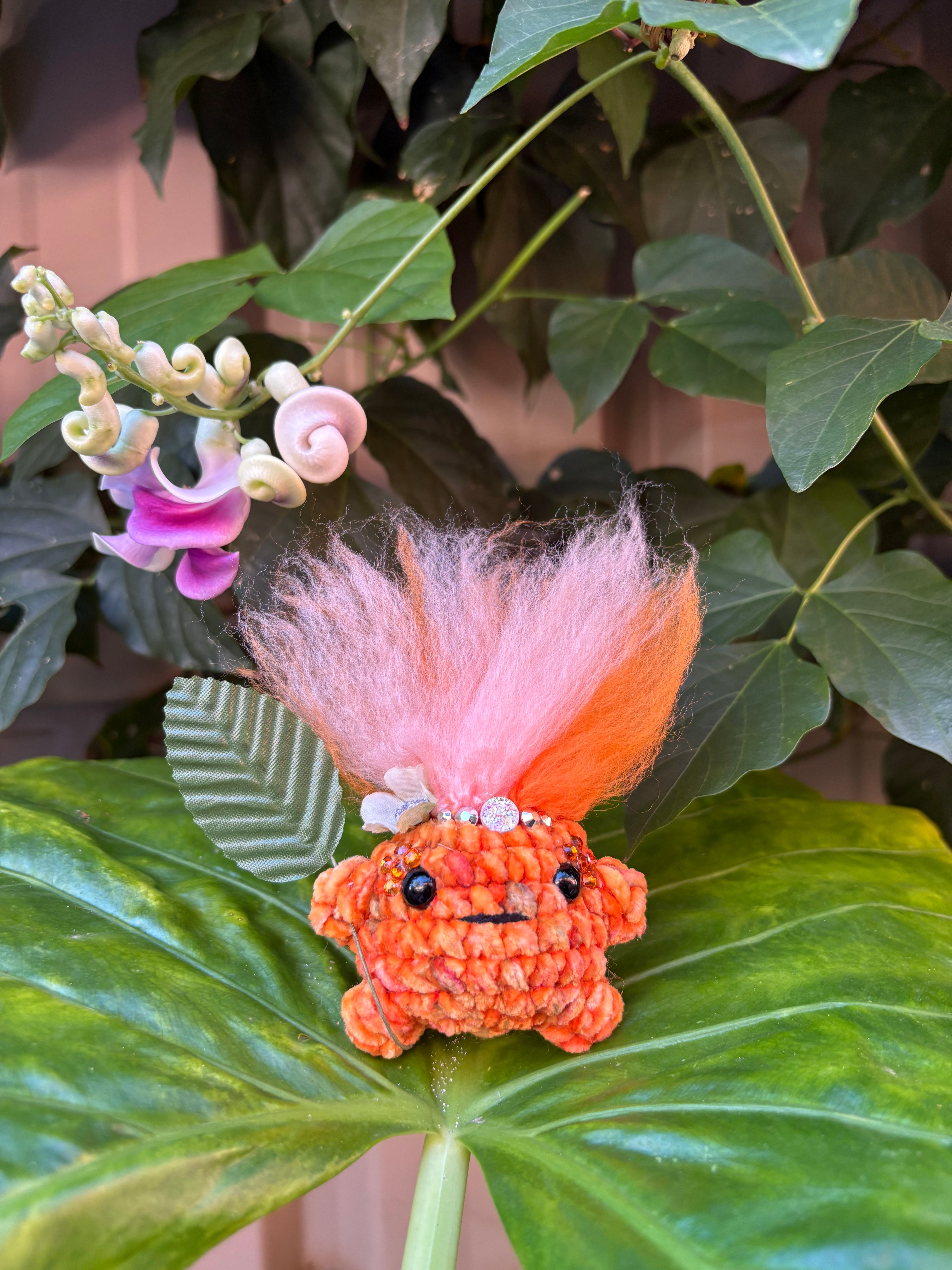 Handmade crochet Cosplay Forest Sprite woodland guardian fairy creature familiar