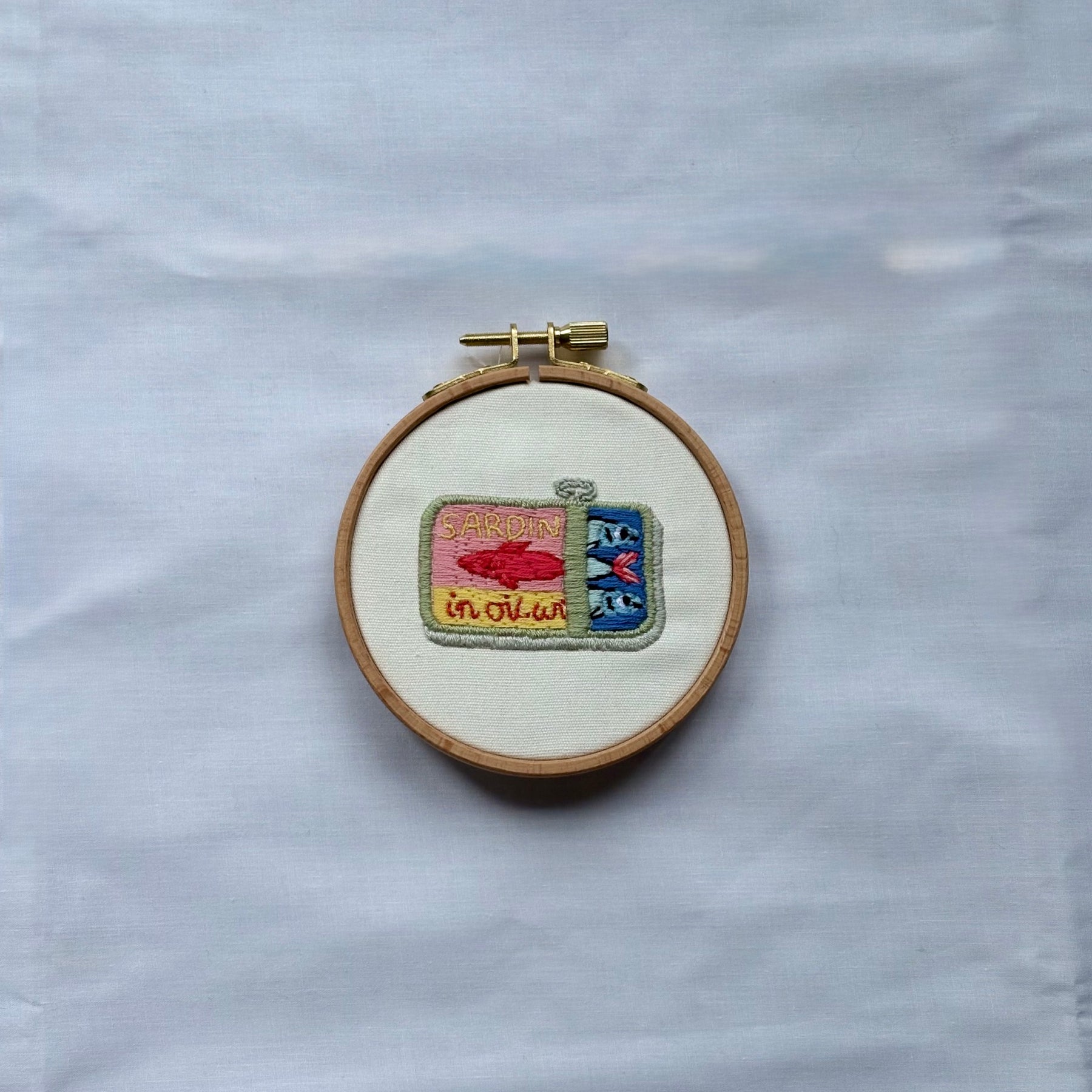 Mini Embroidery - Sardine