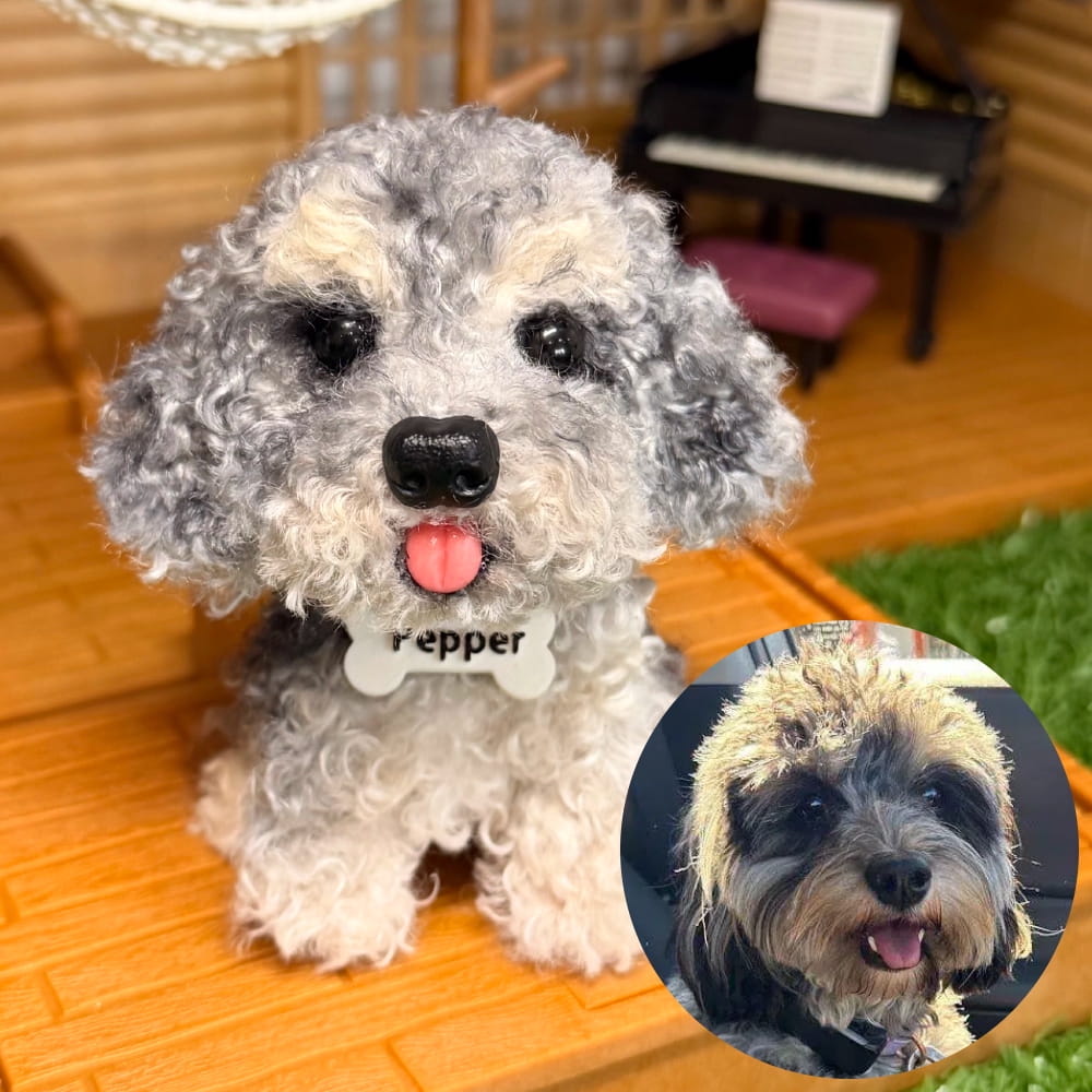 Custom Dog Replica from Photo, Poseable Art Doll, Pet Memorial Keepsake - Handmade Soft Sculpture, Personalised Plushie Ornament