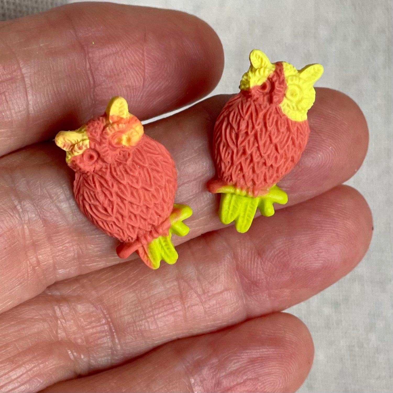 Polymer Clay Owl Stud Earrings – Hoot Hoot