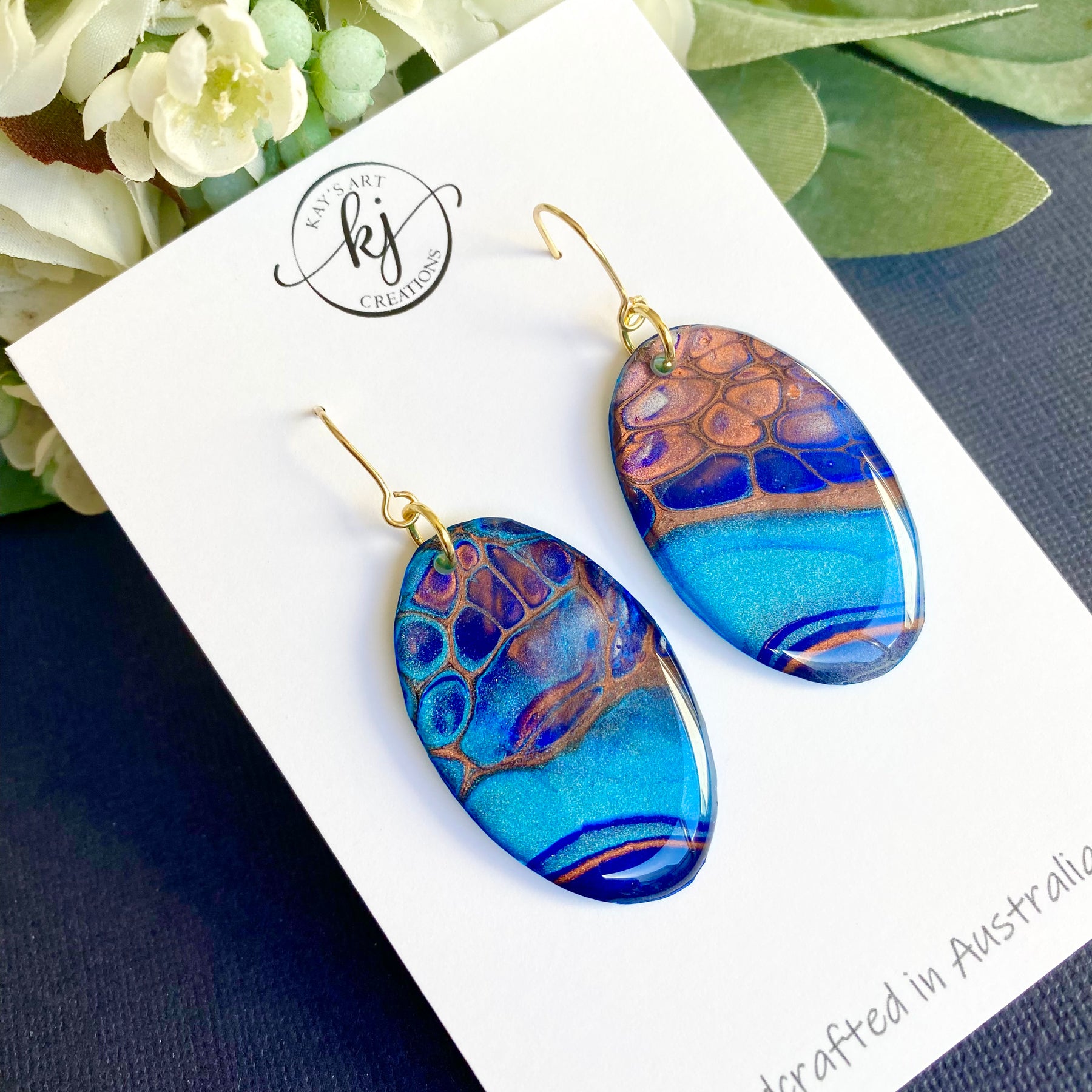Oval Artisan Lightweight Dangle Earrings