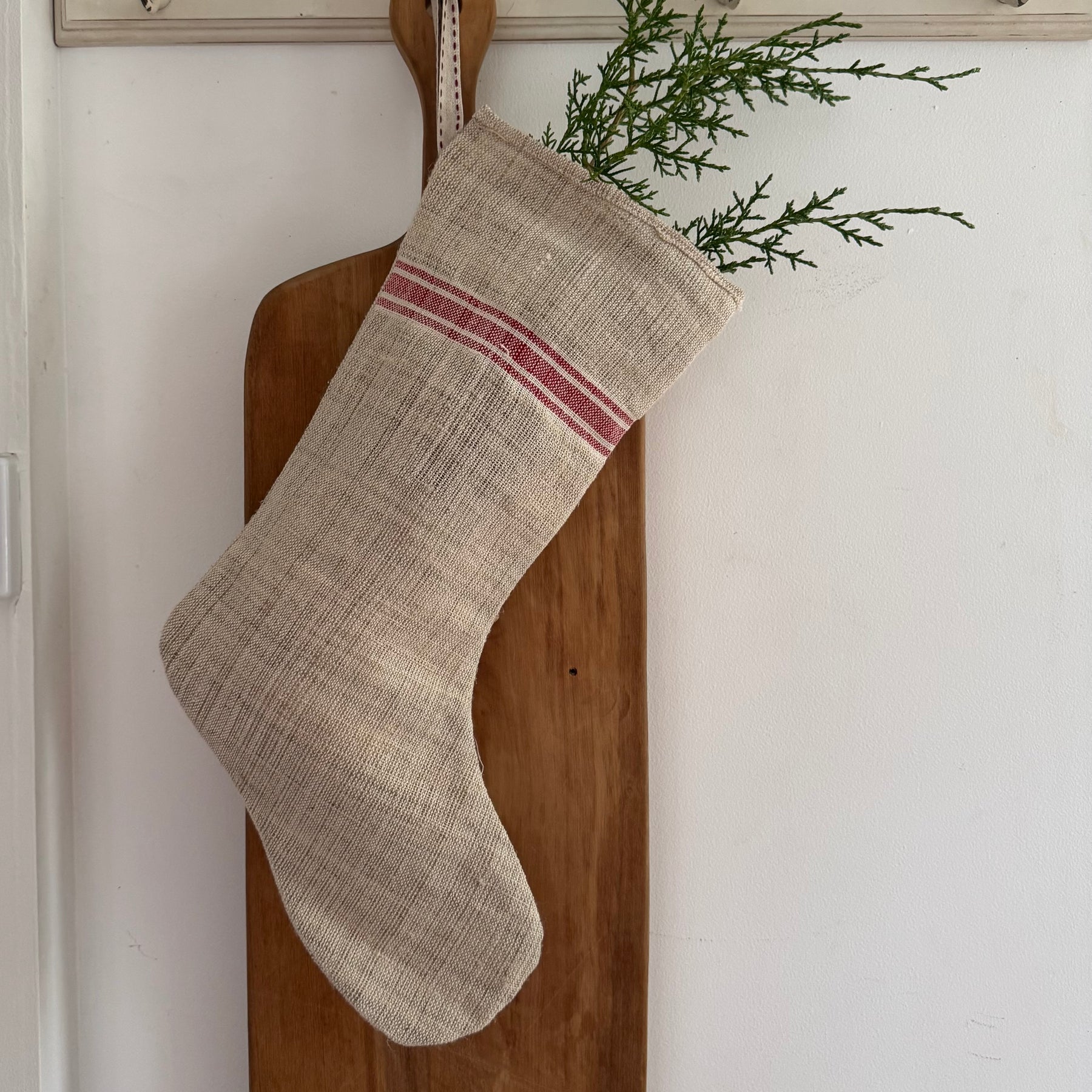 Vintage French Hemp Christmas Stocking | Handmade in Tasmania