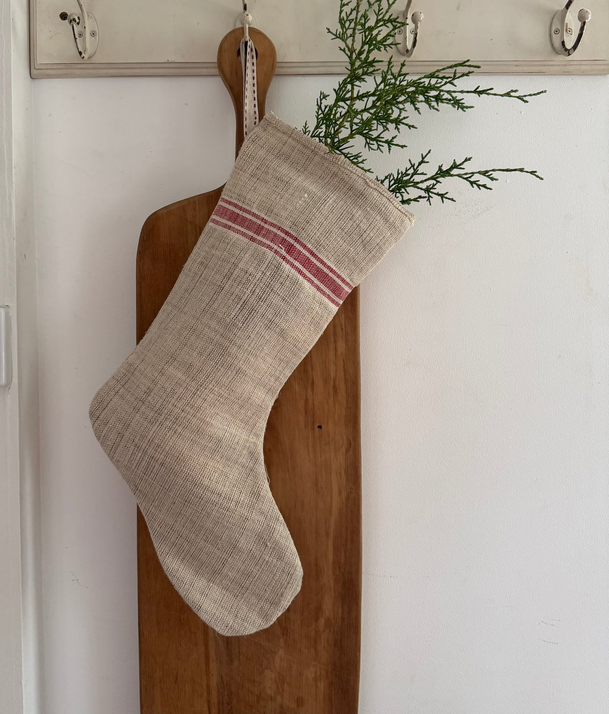 Vintage French Hemp Christmas Stocking | Handmade in Tasmania