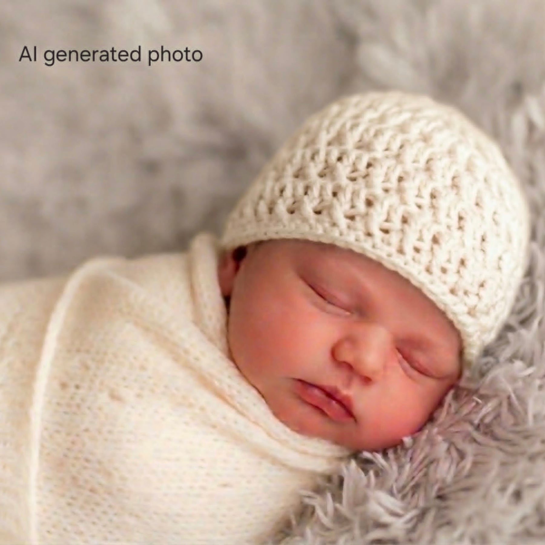 Baby Beanie | Vintage | Newborn | Handmade | Crochet | Knit | Hat