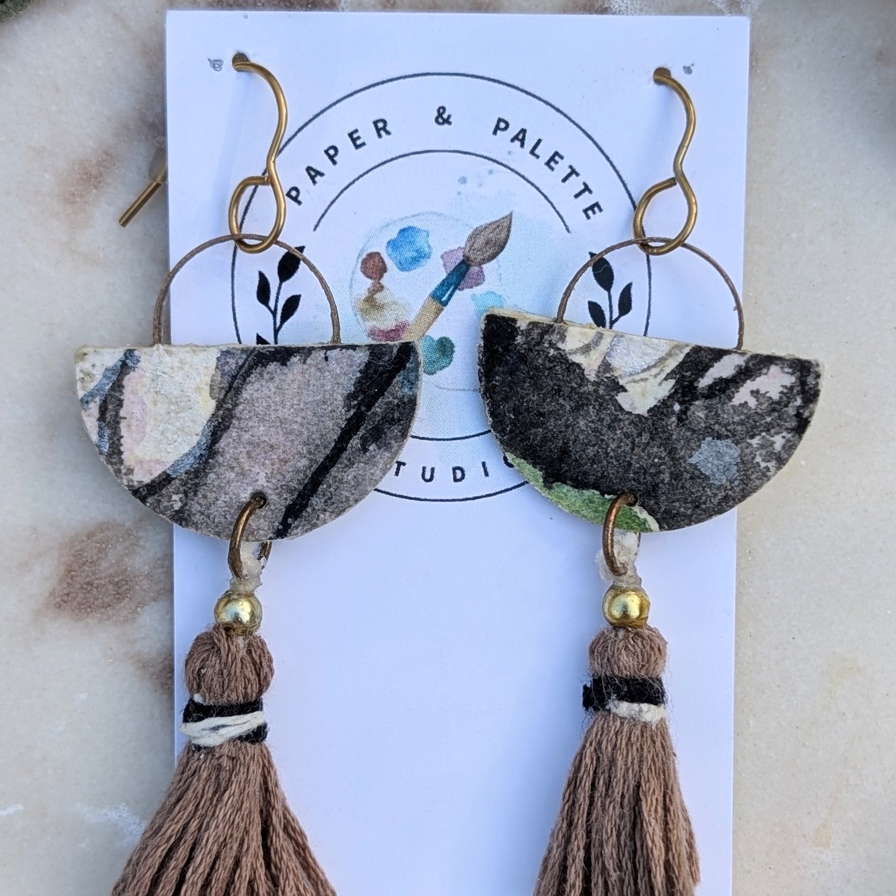 Butterfly Watercolour Earrings – Lightweight Paper Art Jewellery