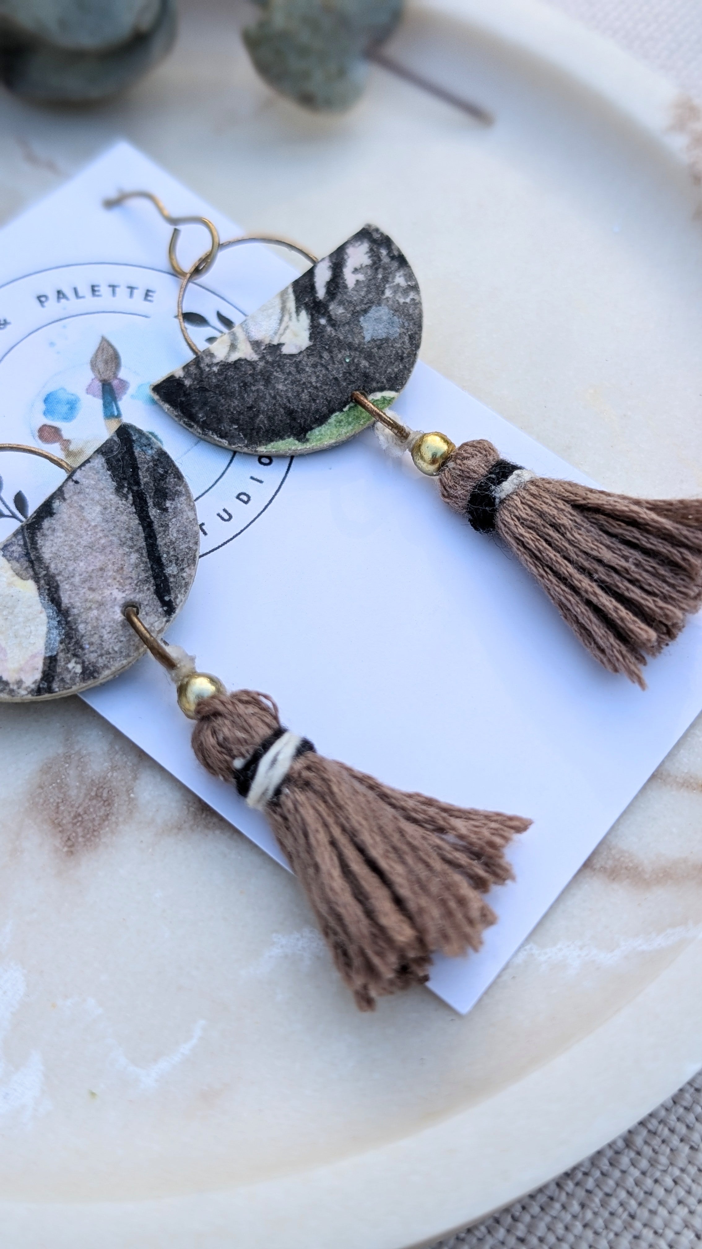 Butterfly Watercolour Earrings – Lightweight Paper Art Jewellery