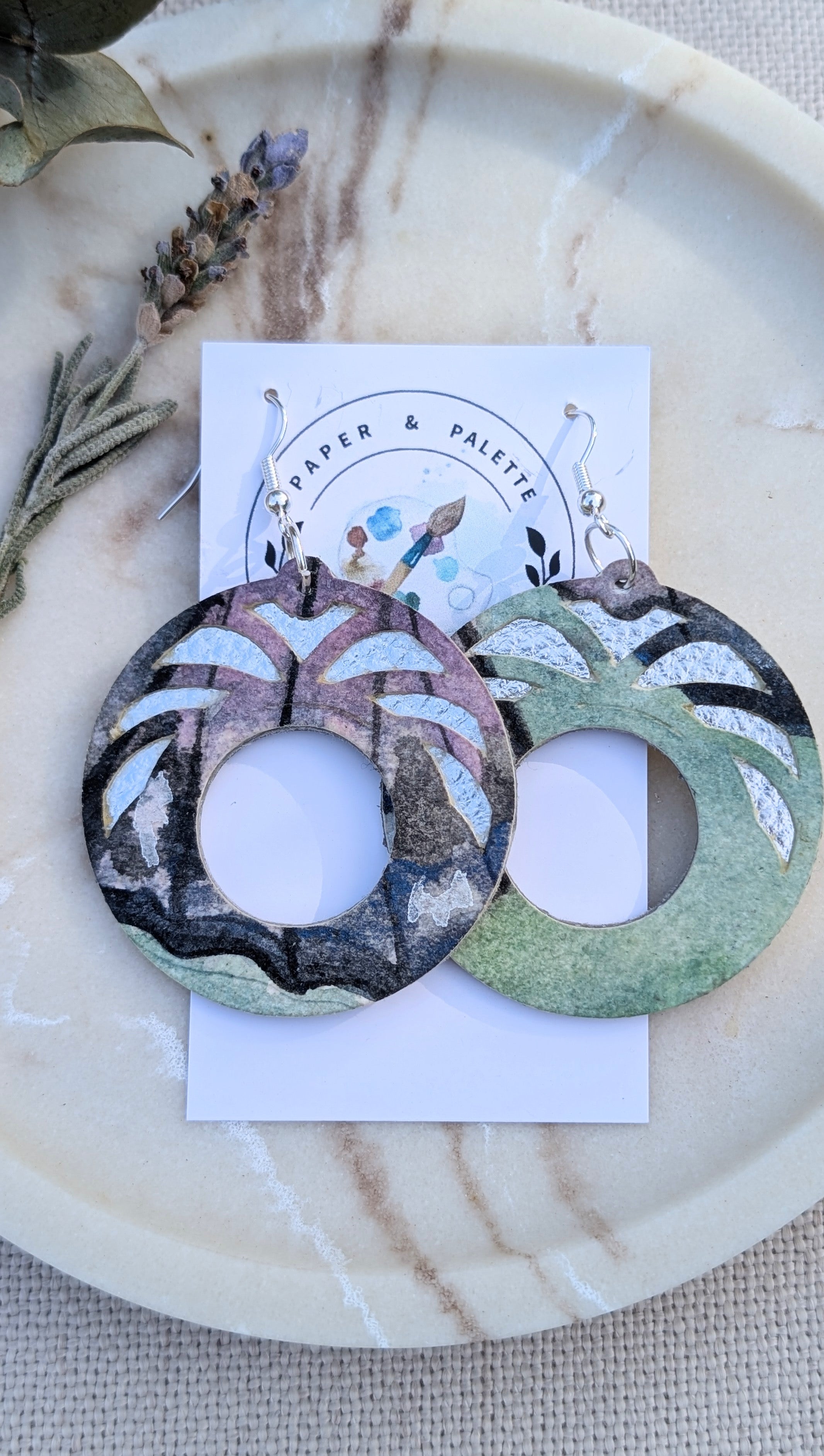 Butterfly Watercolour Earrings – Lightweight Paper Art Jewellery