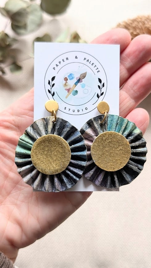 Butterfly Watercolour Earrings – Lightweight Paper Art Jewellery