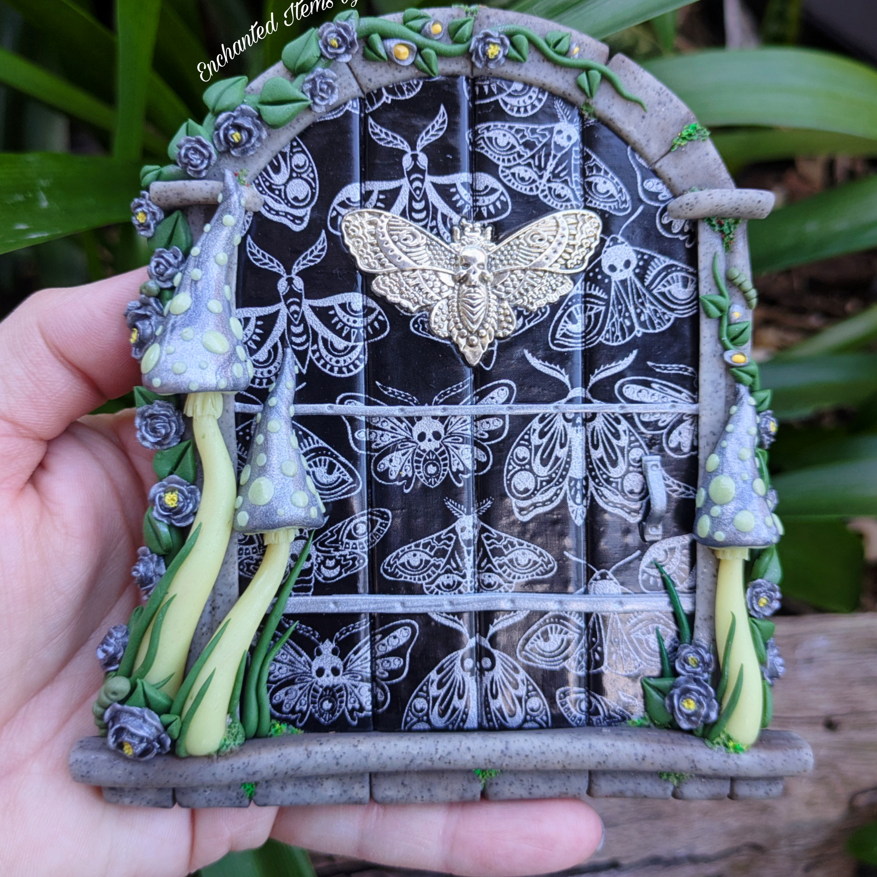 Death Head Moth Fairy Door
