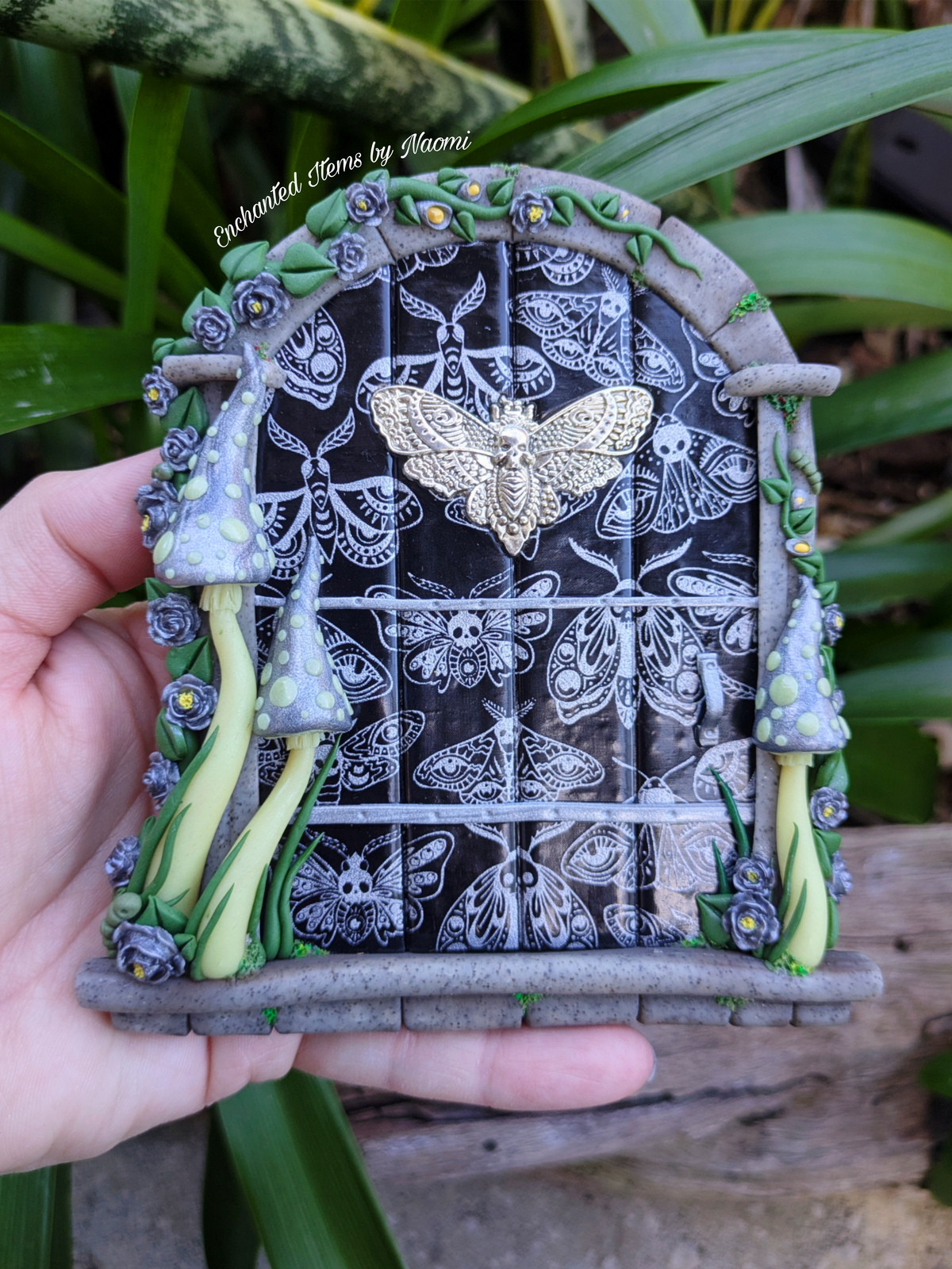 Death Head Moth Fairy Door