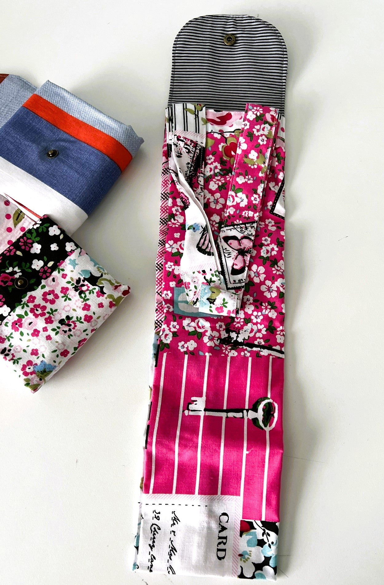 Upcycled Cotton Fold-up Shopping Bags