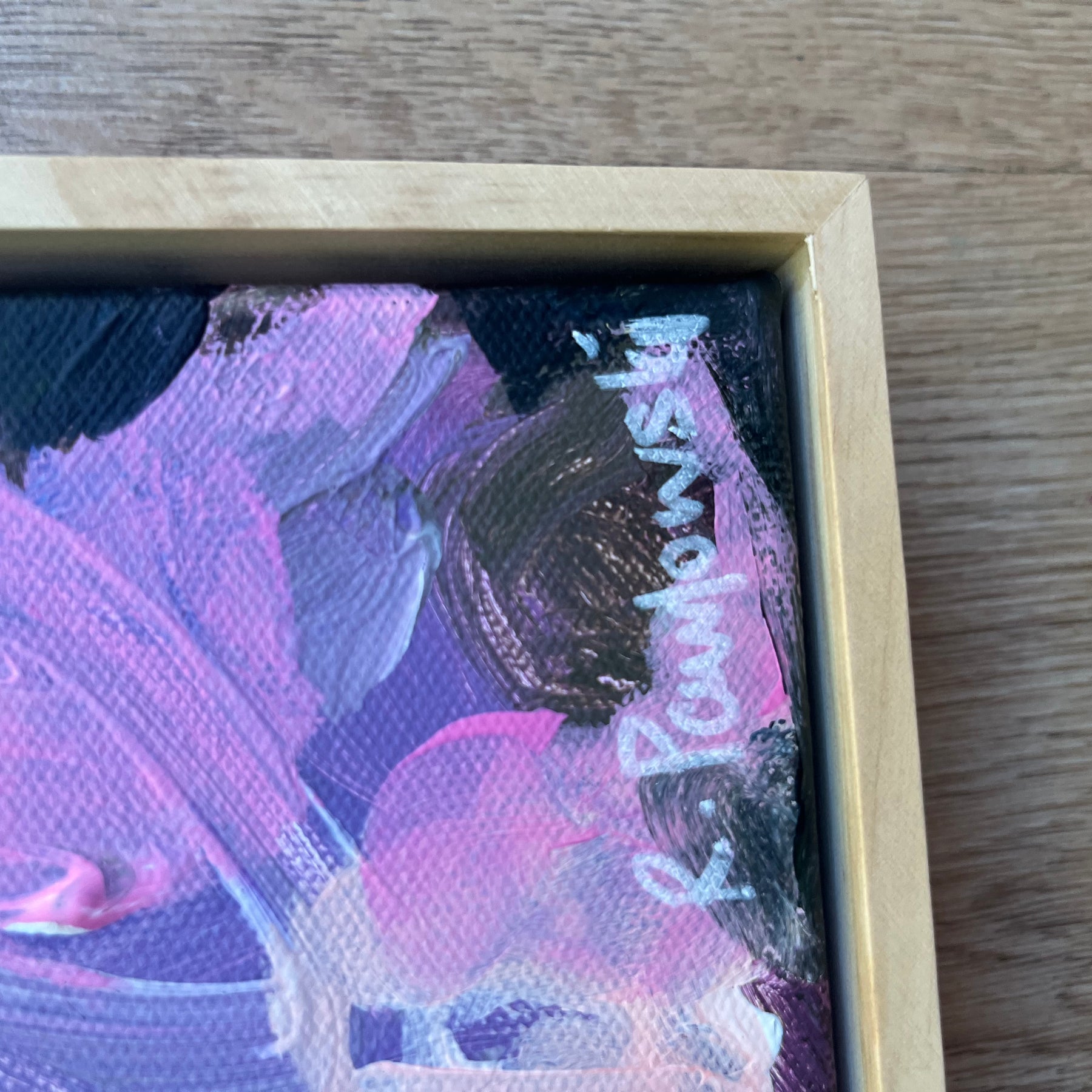 “Fly Away” framed small original abstract art artwork wall art