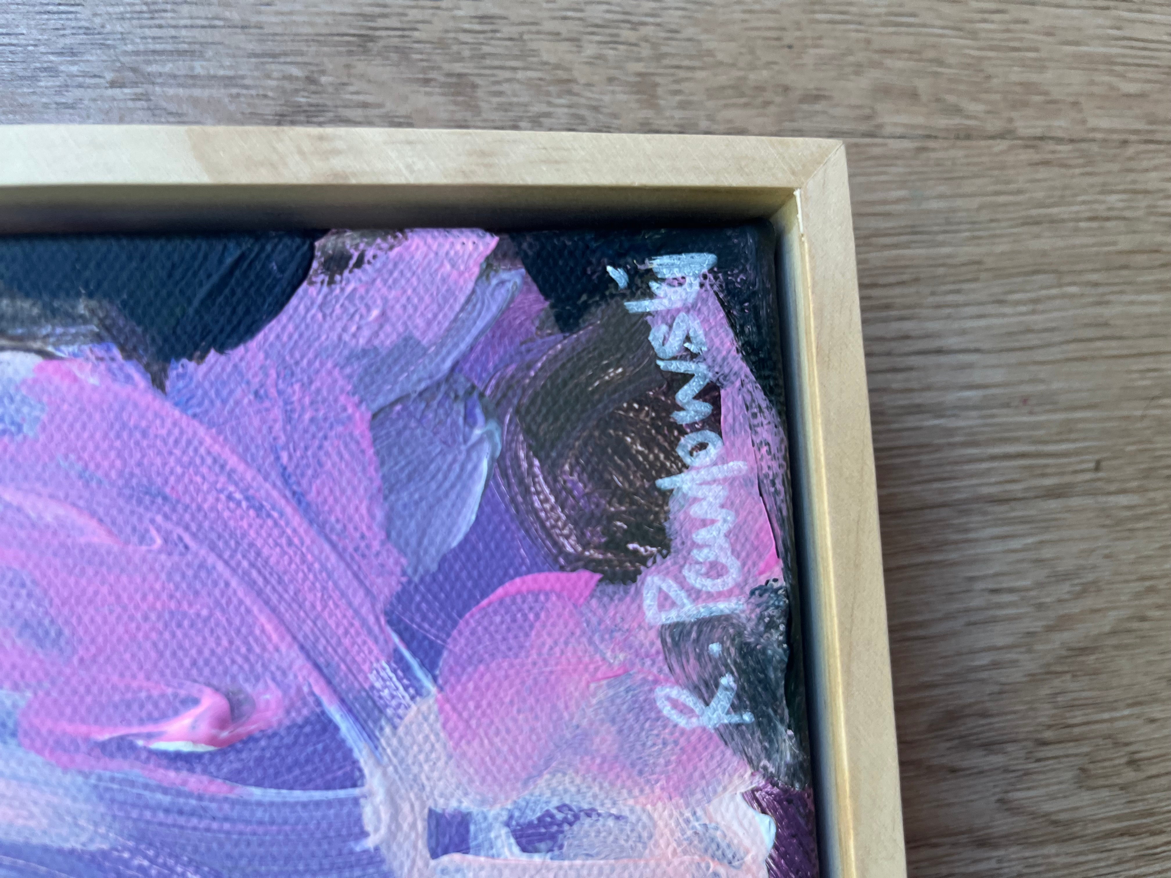 “Fly Away” framed small original abstract art artwork wall art